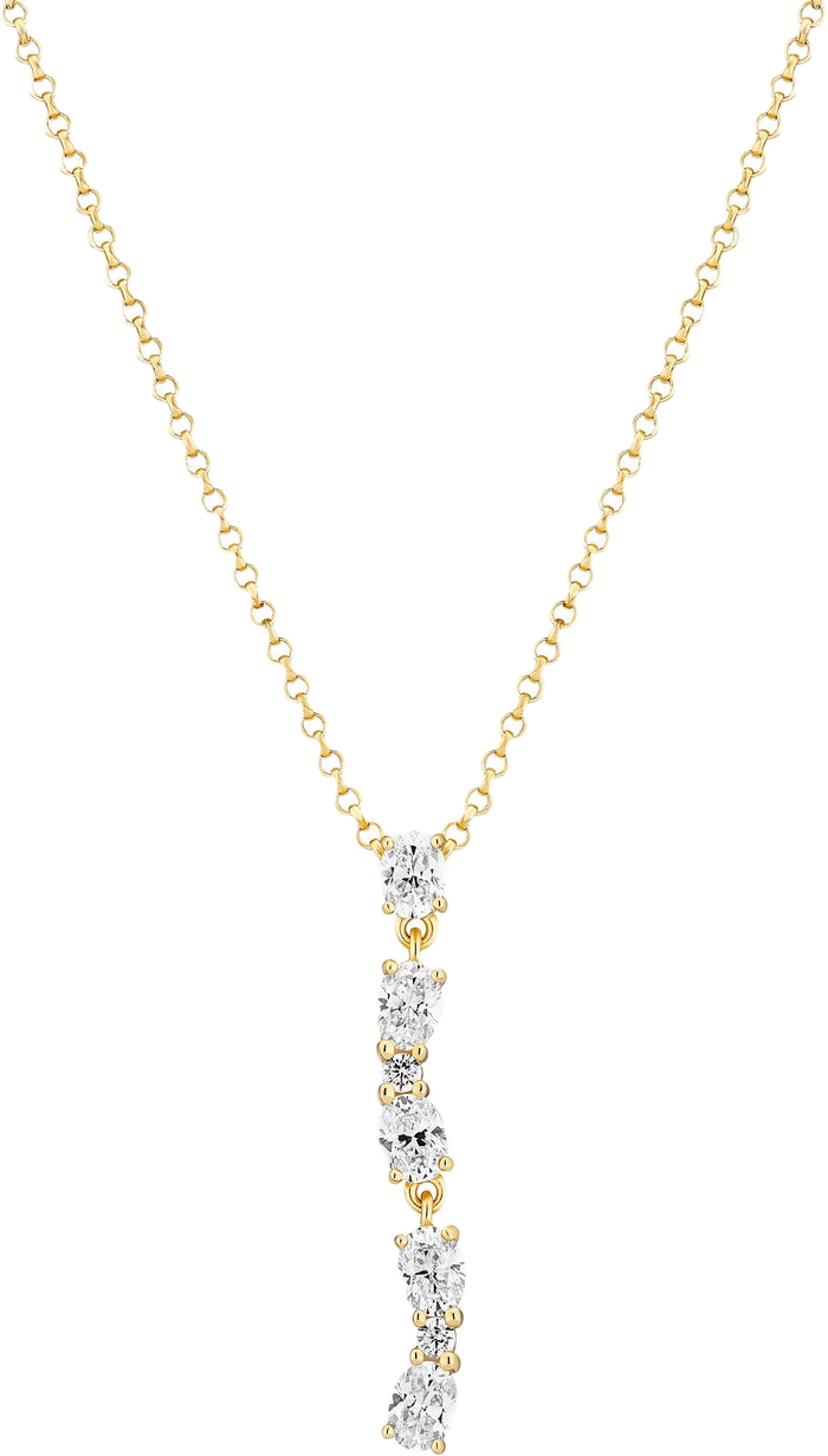 Halsband Ovale Lungo, från Sif Jakobs Jewellery, i färgen gold.