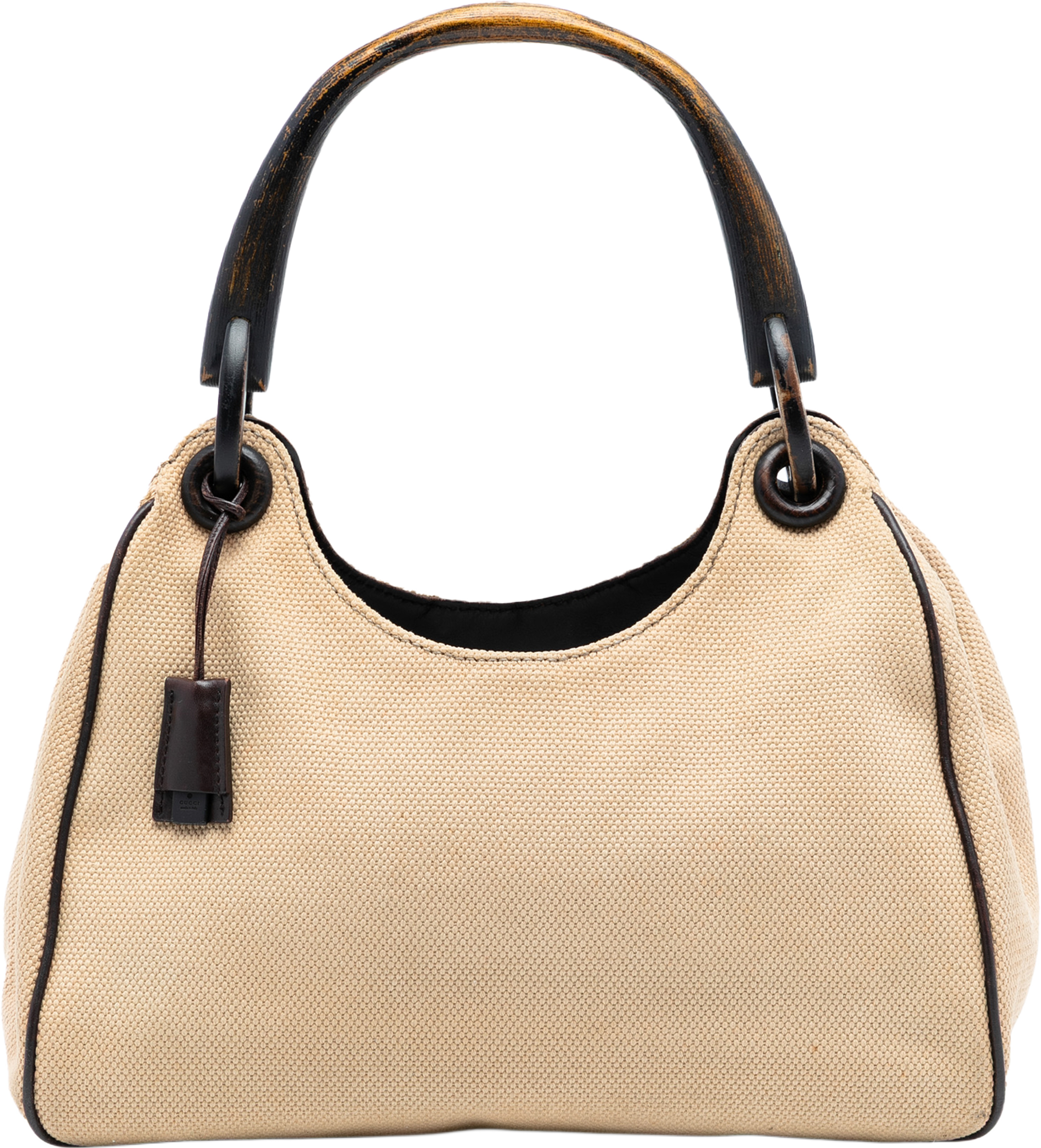 Gucci Canvas Shoulder Bag, från Luxclusif, i färgen beige. Klicka för att öppna bilden i stort format
