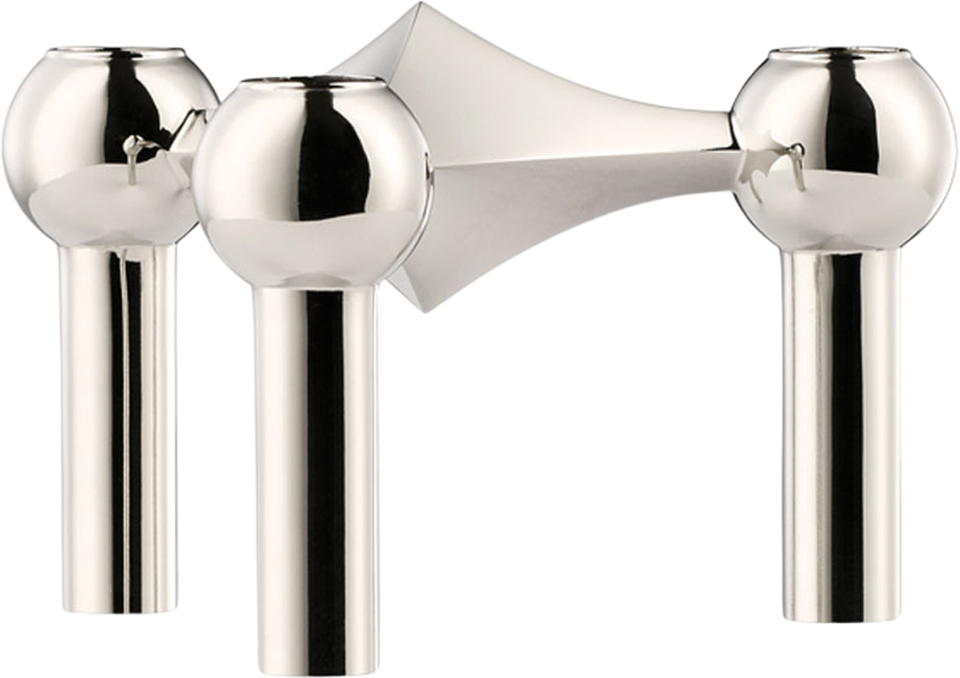 Ljusstake Stage, från STOFF Nagel, i färgen Chrome. Klicka för att öppna bilden i stort format
