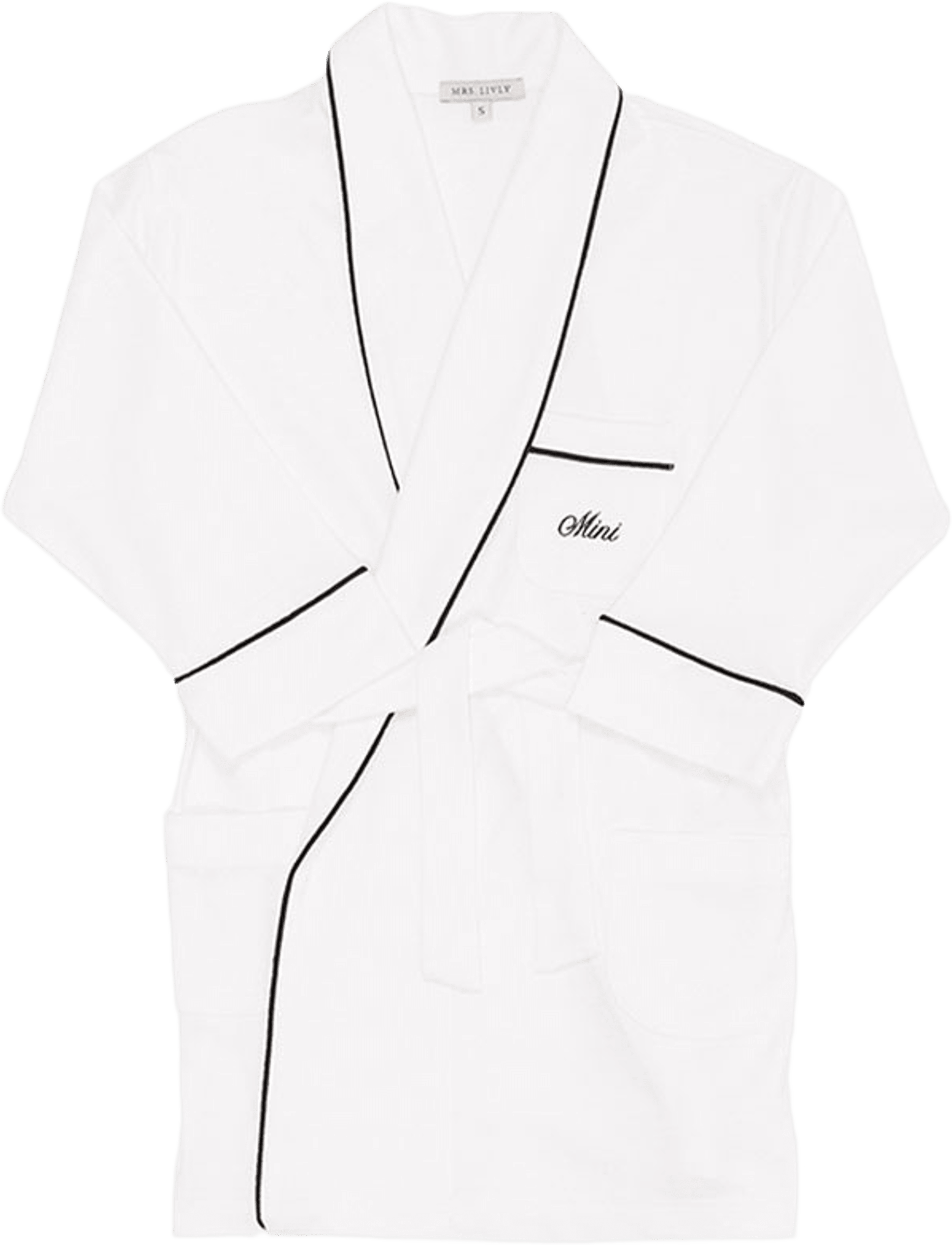 Morgonrock Mini, från Livly, i färgen White. Klicka för att öppna bilden i stort format