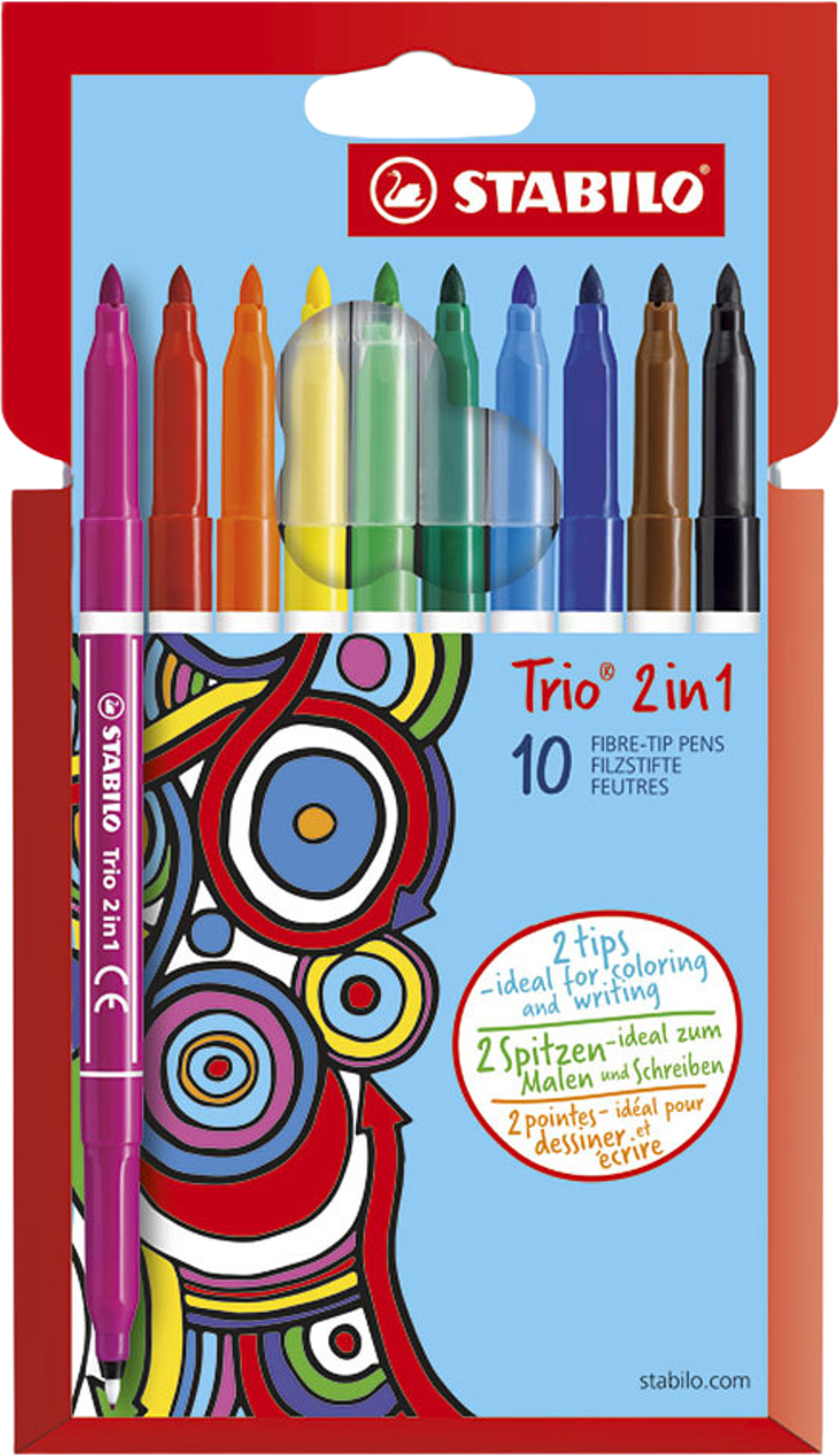 Dubbelsidig penna Trio 2in1,10/fp