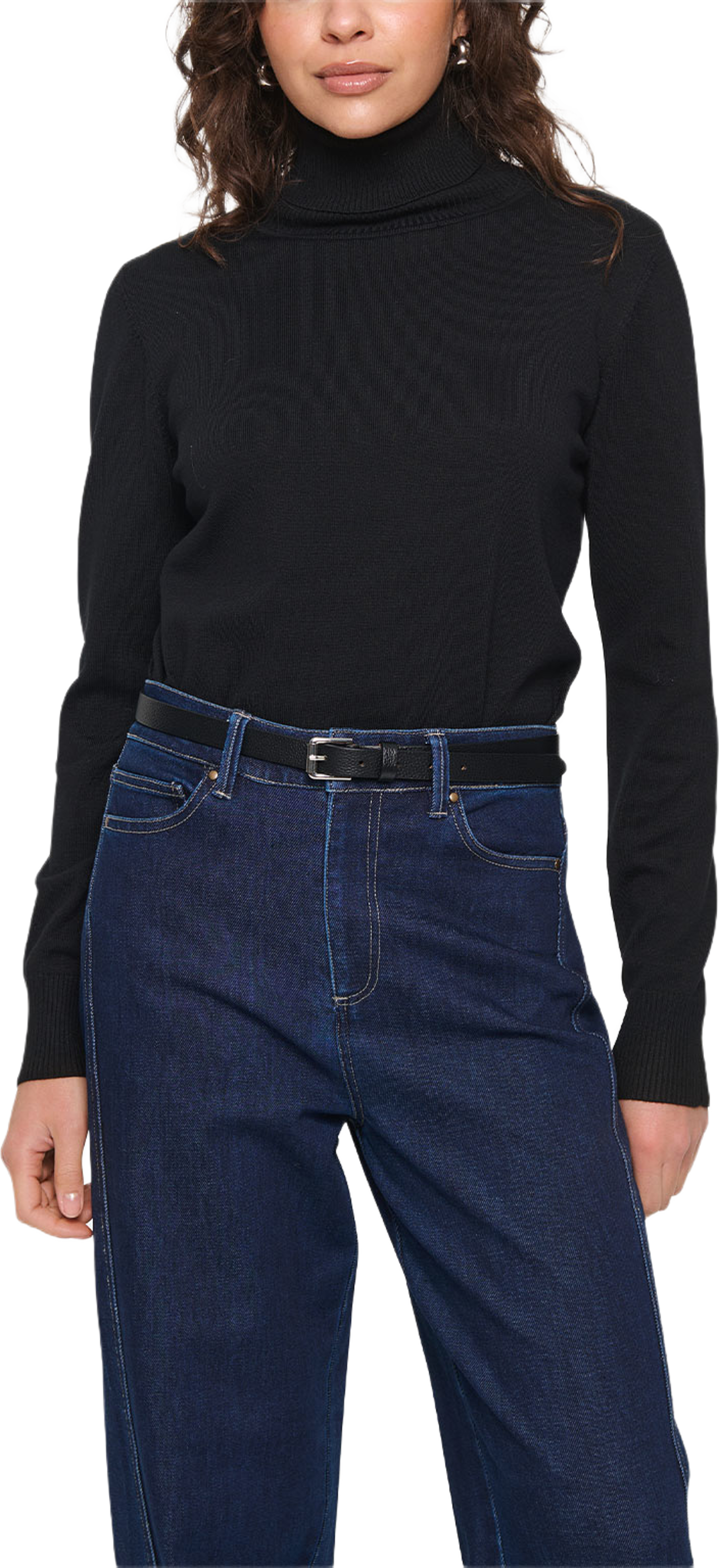 Roller Neck Sweater, från Saint Tropez, i färgen Black. Klicka för att öppna bilden i stort format