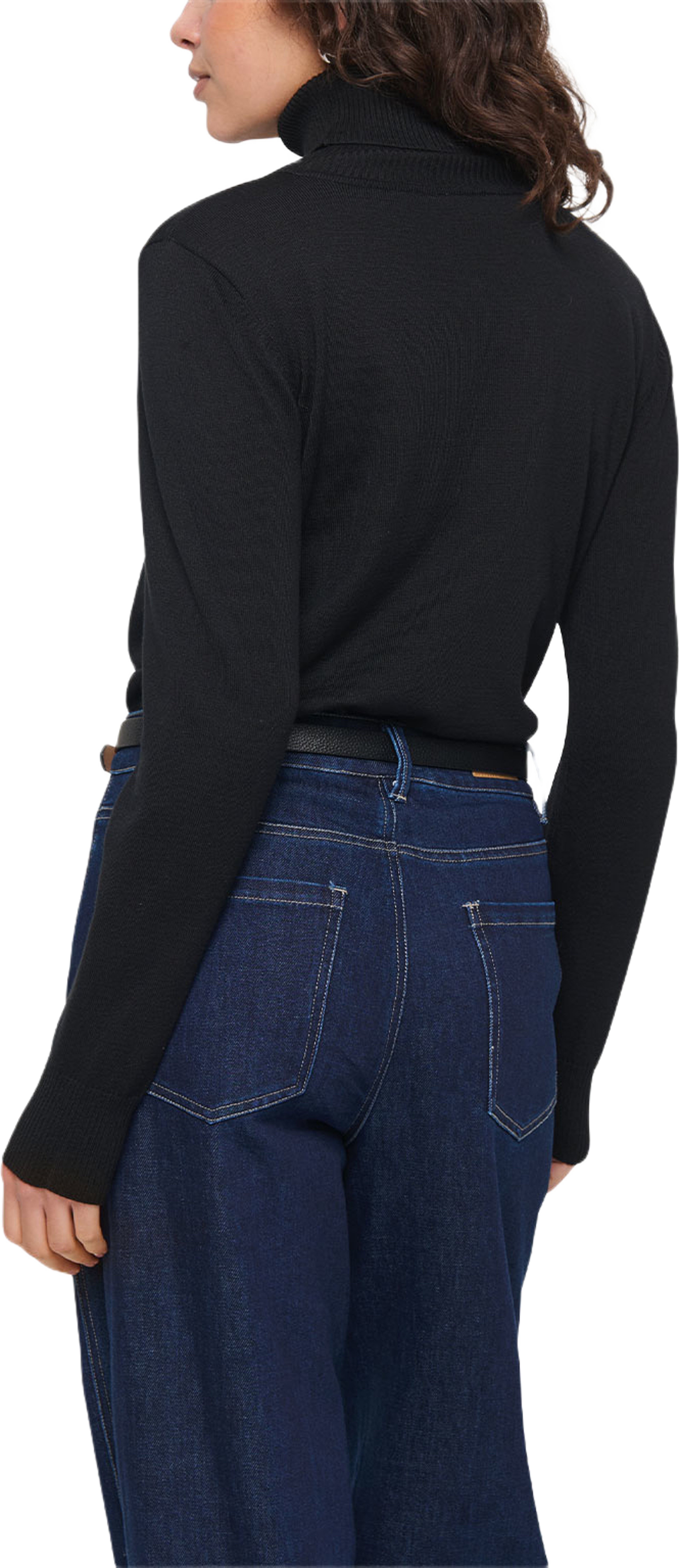 Roller Neck Sweater, från Saint Tropez, i färgen Black. Klicka för att öppna bilden i stort format