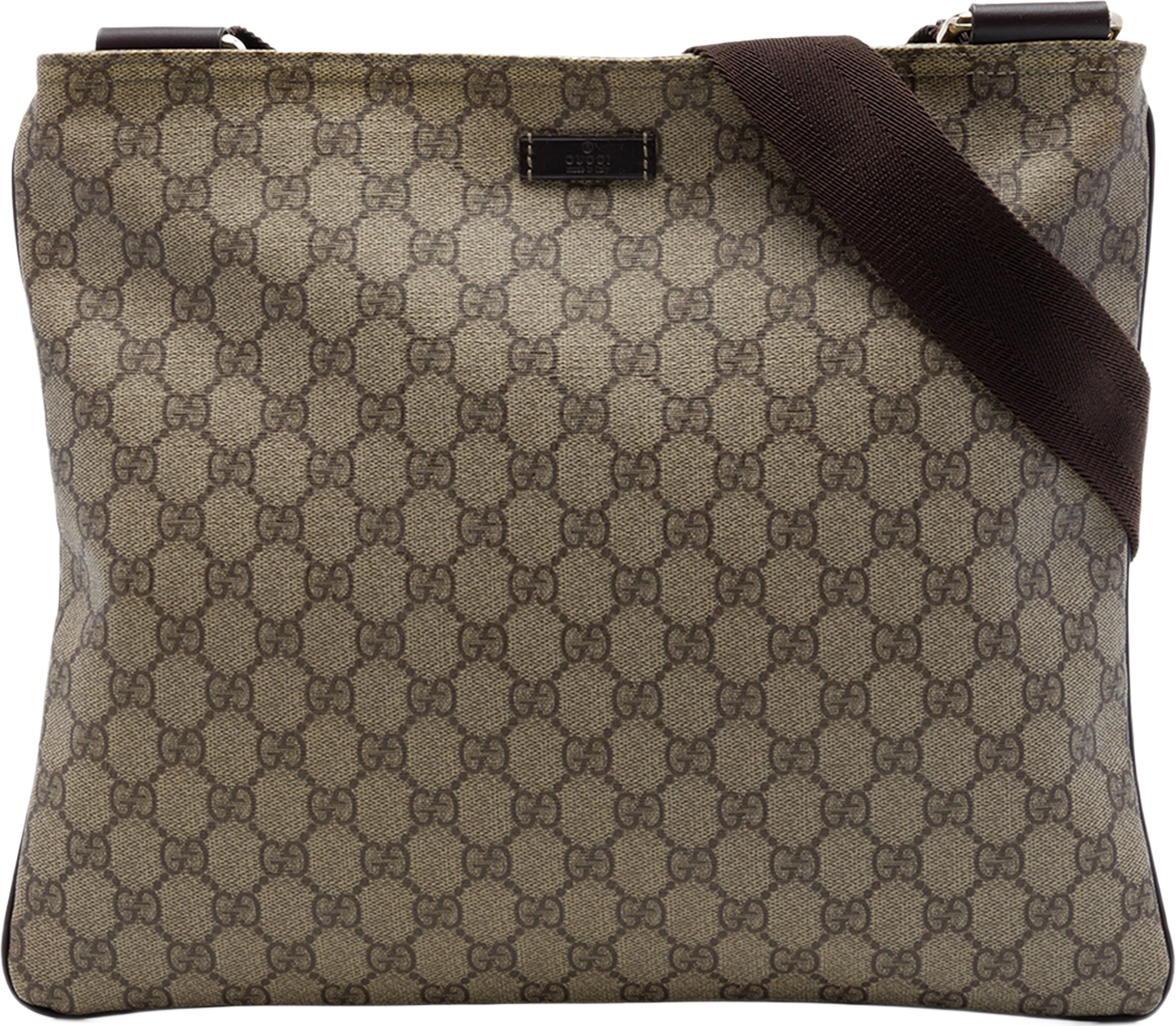 Gucci Gg Supreme Crossbody, från Luxclusif, i färgen beige. Klicka för att öppna bilden i stort format