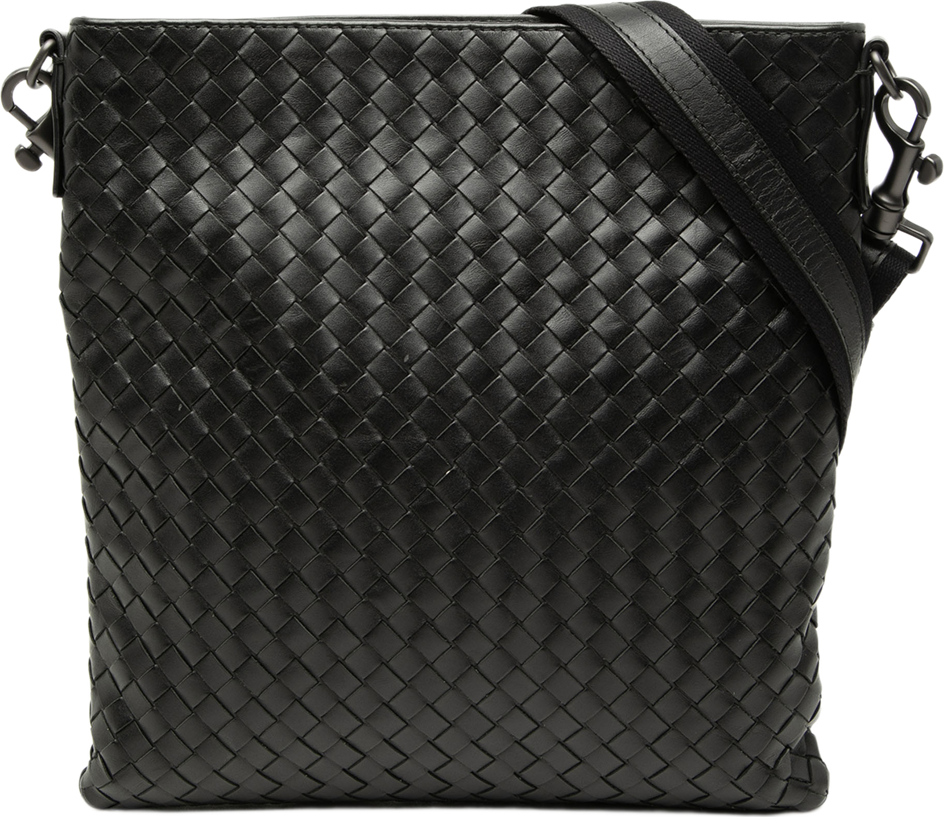 Bottega Veneta Nappa Intrecciato Vn Crossbody, från Luxclusif, i färgen svart. Klicka för att öppna bilden i stort format