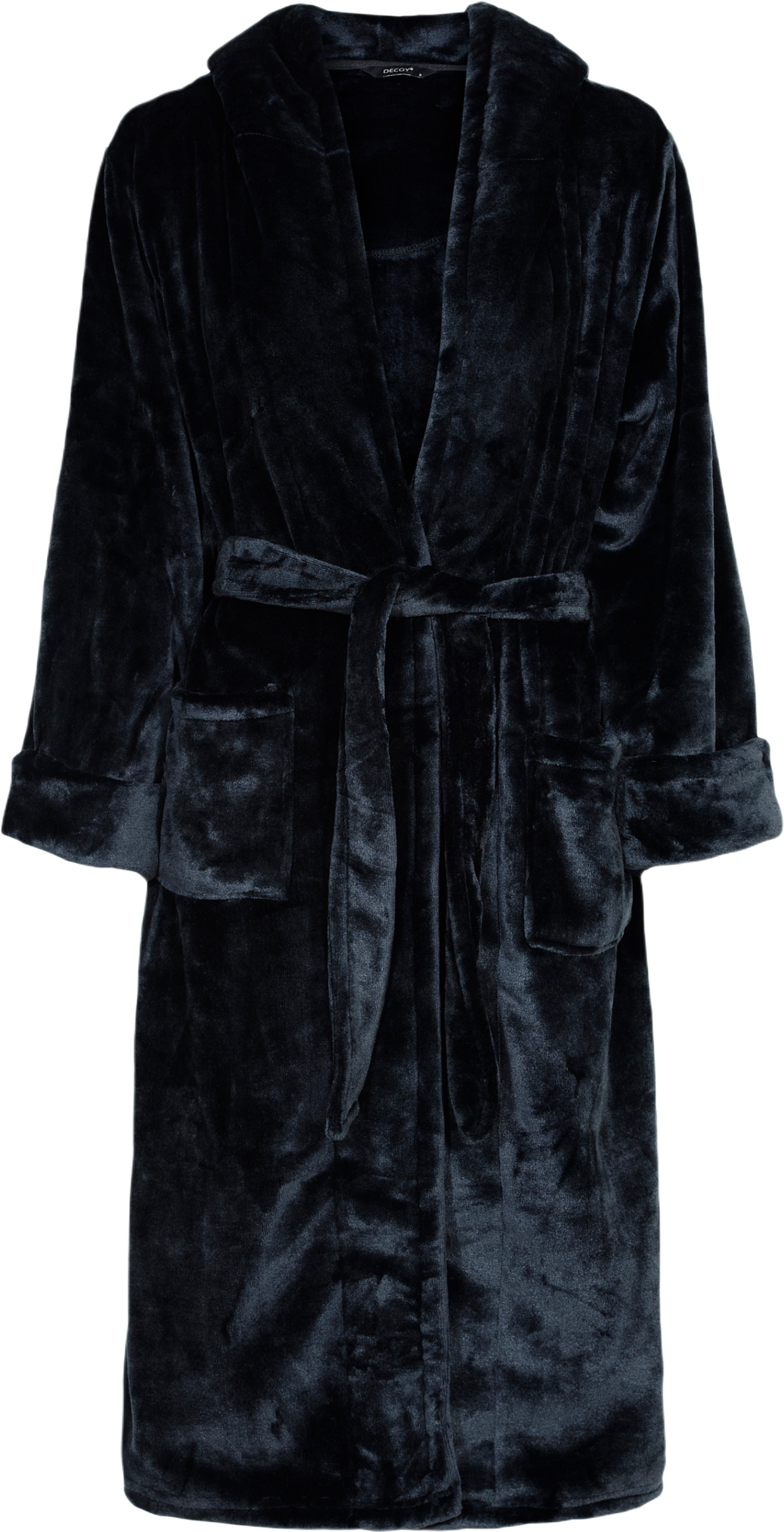 Lång Morgonrock Med Huva | 100% Polyester | Brun