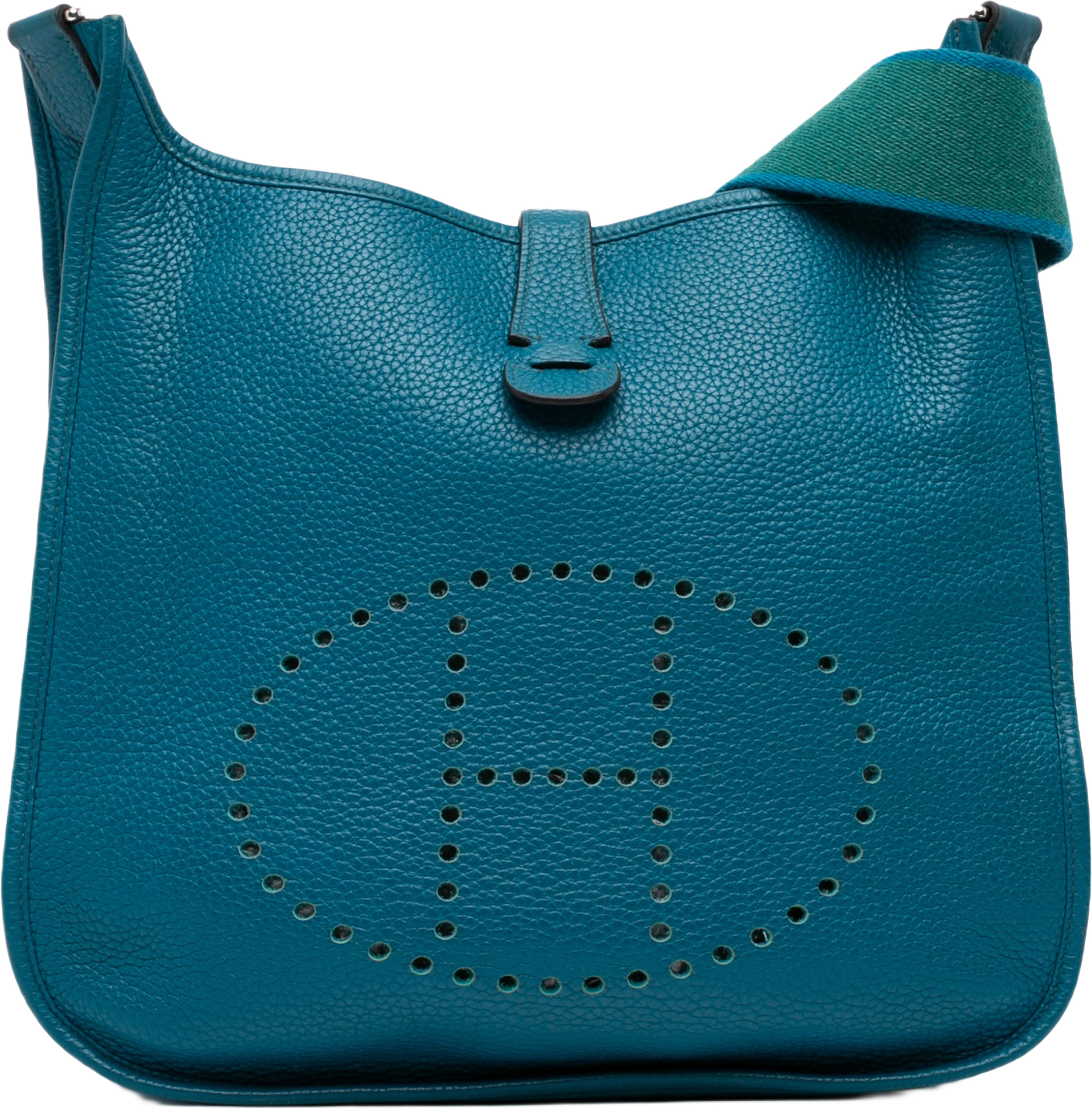 Hermès Clemence Evelyne Iii 33, från Luxclusif, i färgen blue. Klicka för att öppna bilden i stort format