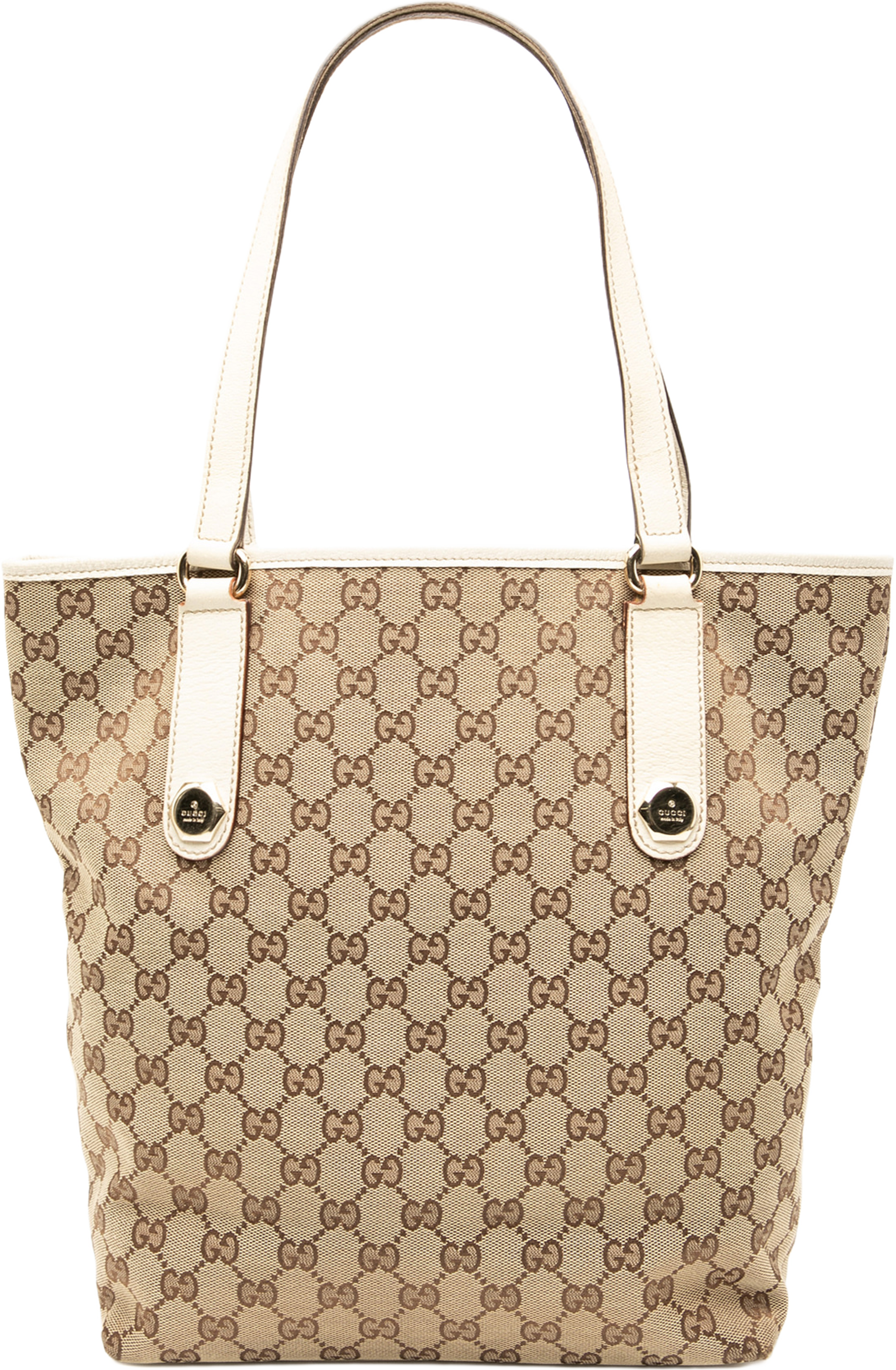 Gucci Gg Canvas Charmy Tote, från Luxclusif, i färgen beige. Klicka för att öppna bilden i stort format
