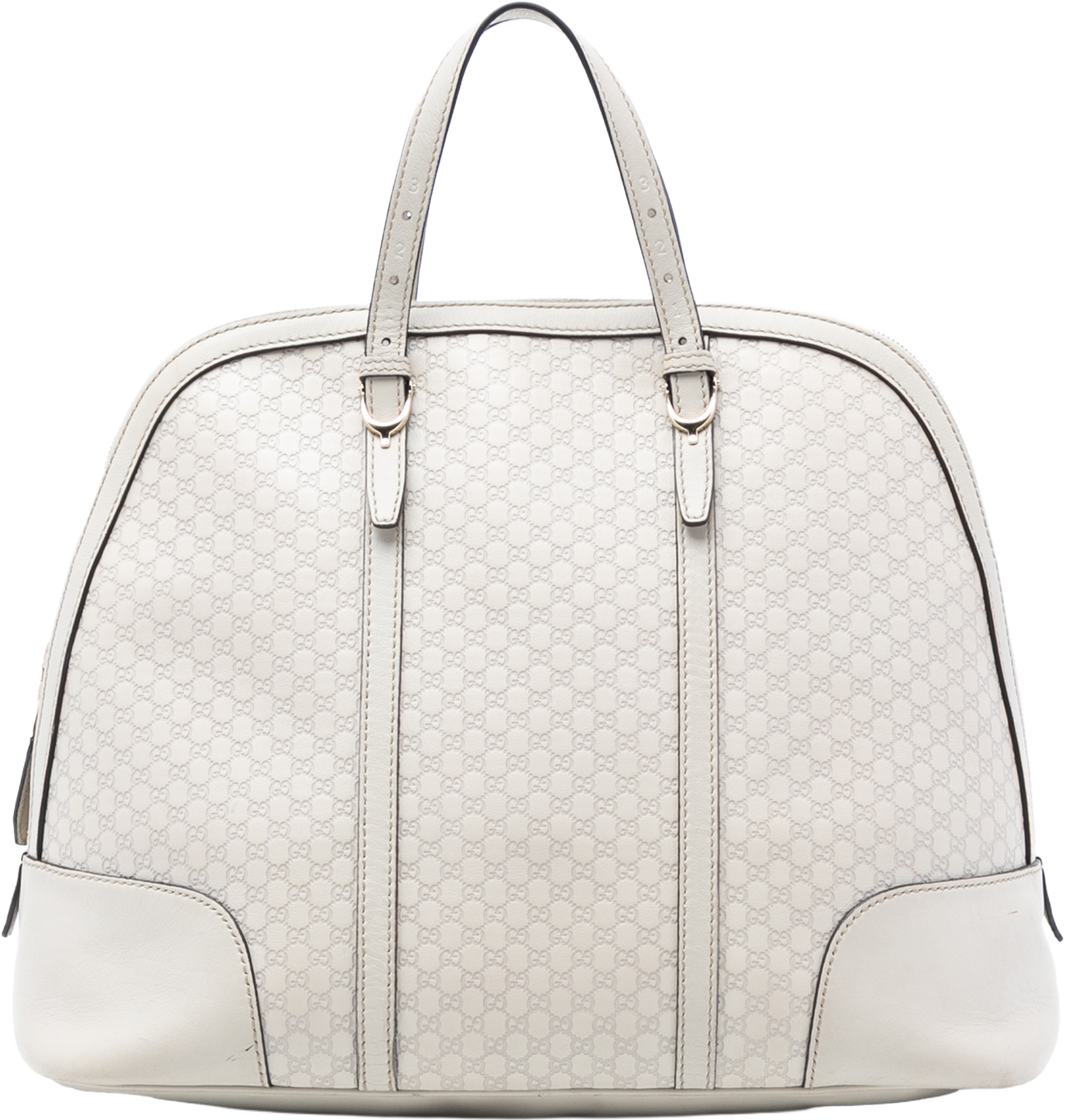 Gucci Large Microguccissima Nice Dome Top Handle Bag, från Luxclusif, i färgen white. Klicka för att öppna bilden i stort format