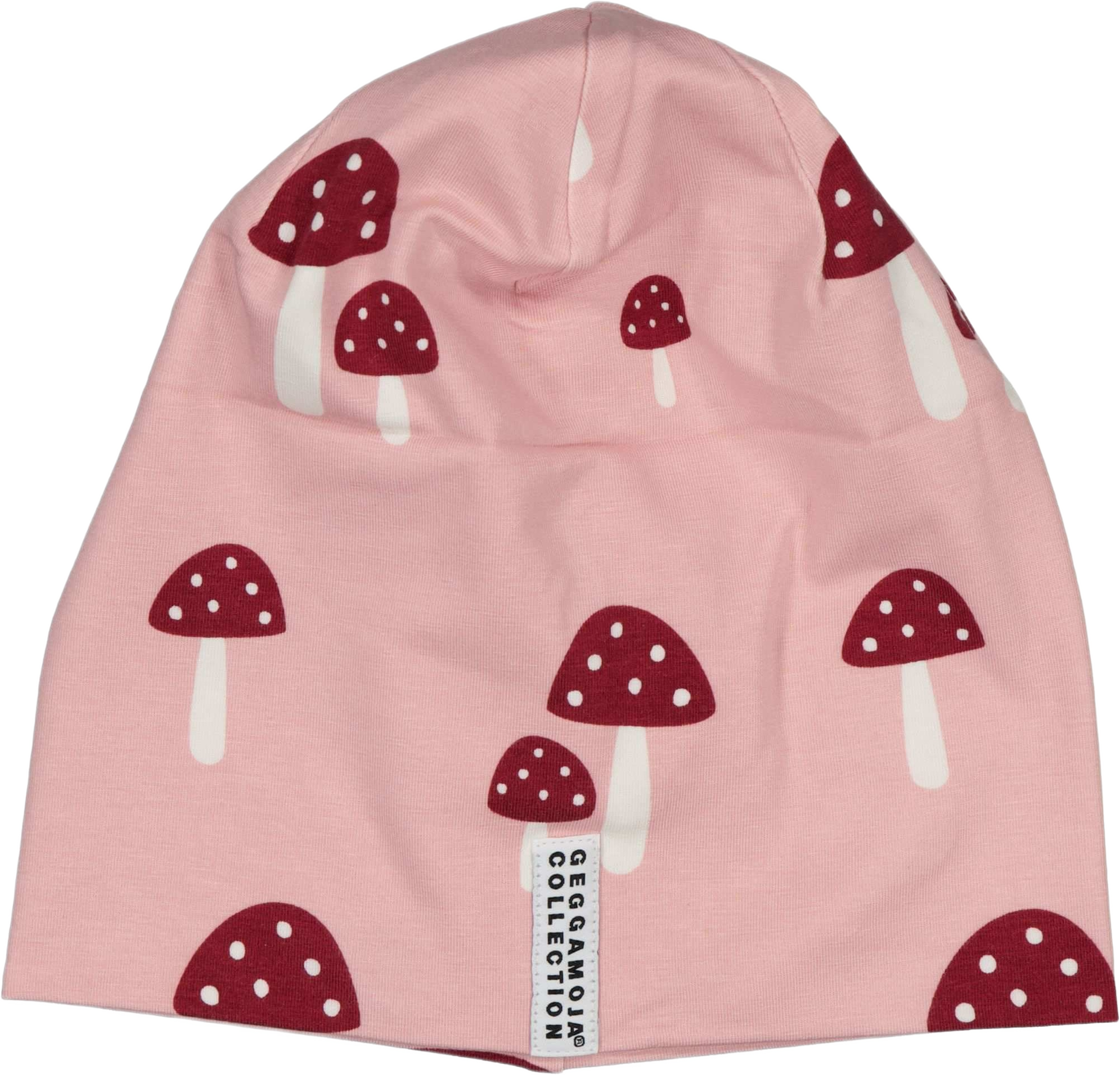 Mössa Bambu, från Geggamoja, i färgen pink mushroom. Klicka för att öppna bilden i stort format