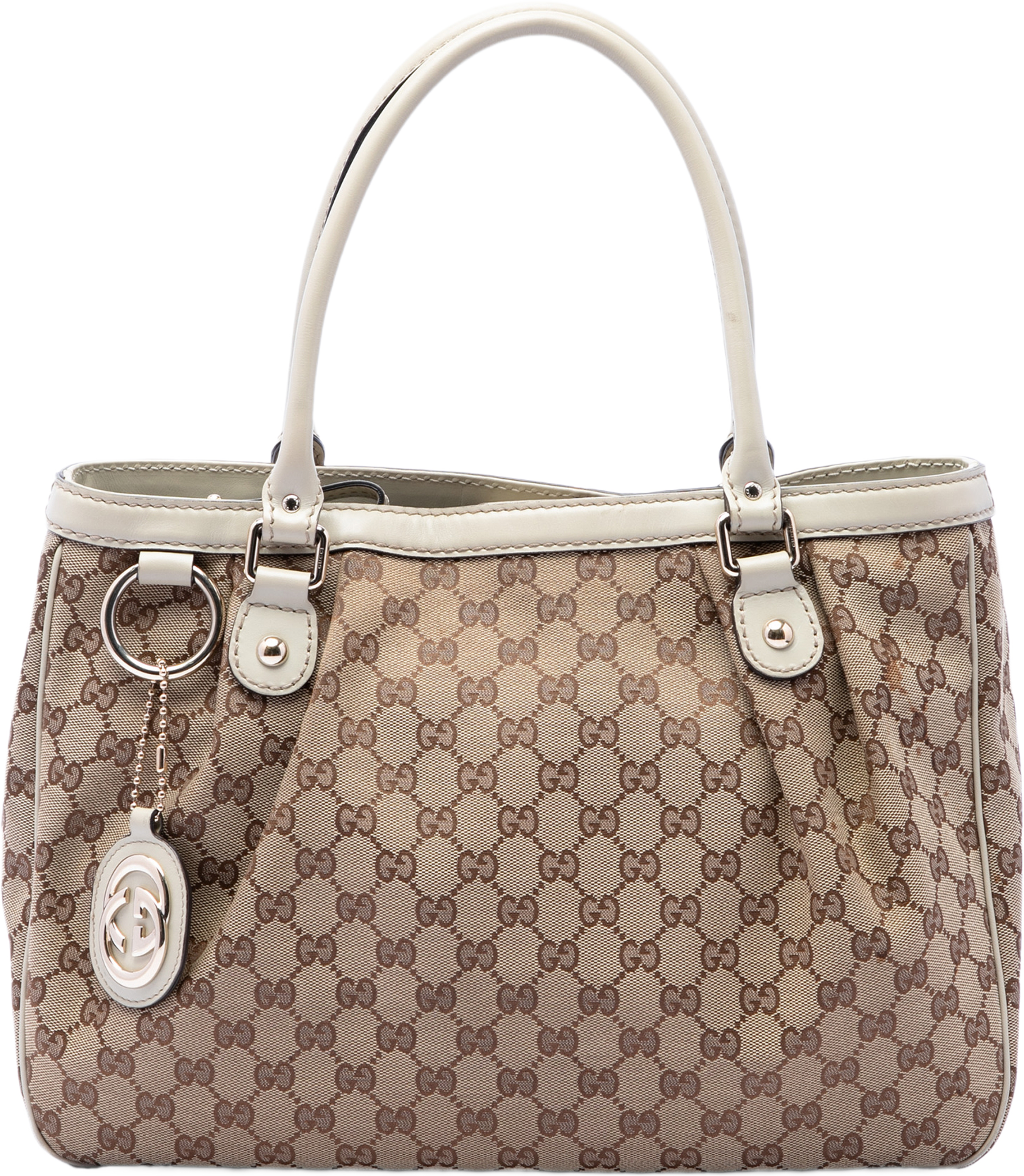 Gucci Guccissima Sukey Tote, från Luxclusif, i färgen vit. Klicka för att öppna bilden i stort format