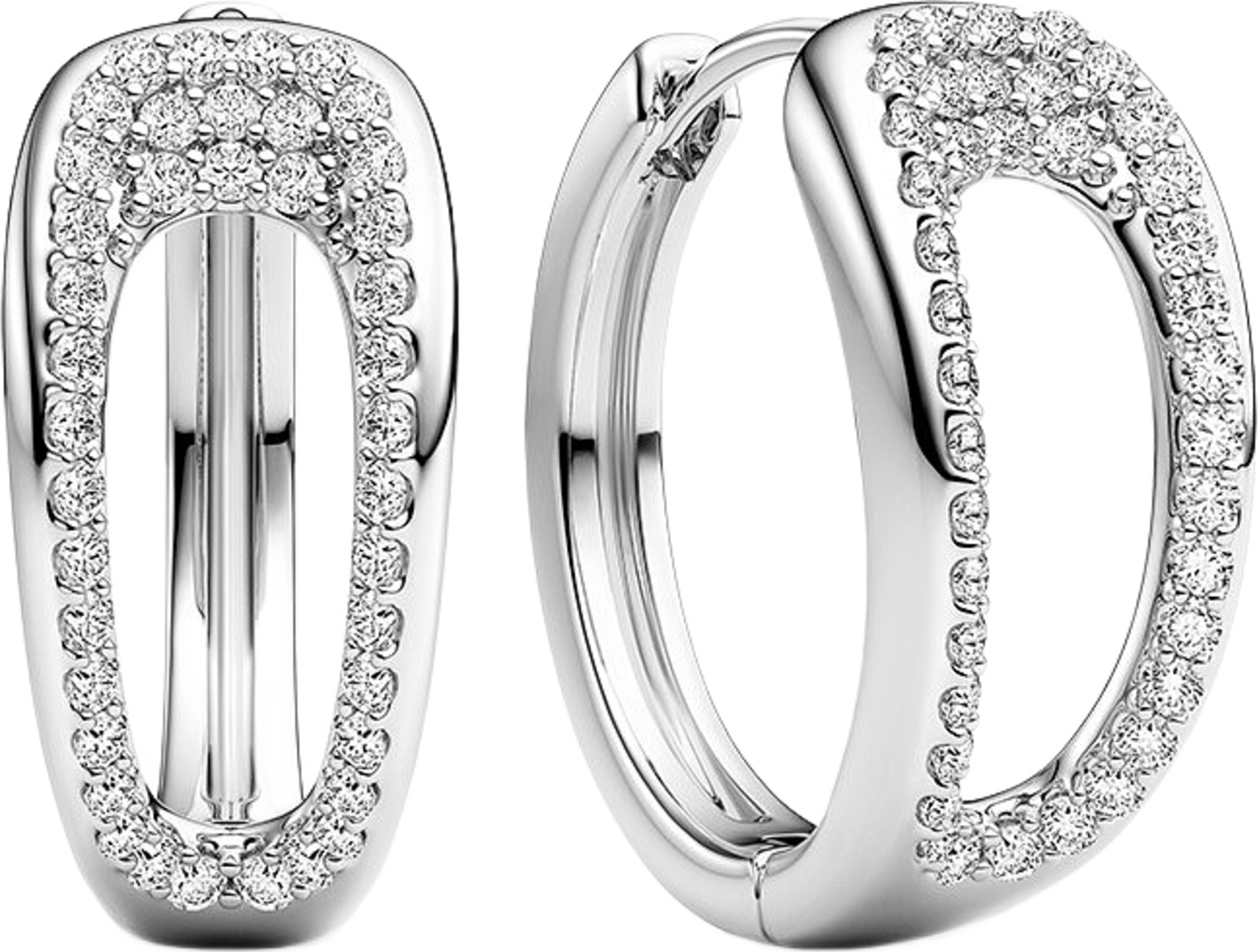 Borsa Creolo Earrings, från Sif Jakobs Jewellery, i färgen silver. Klicka för att öppna bilden i stort format