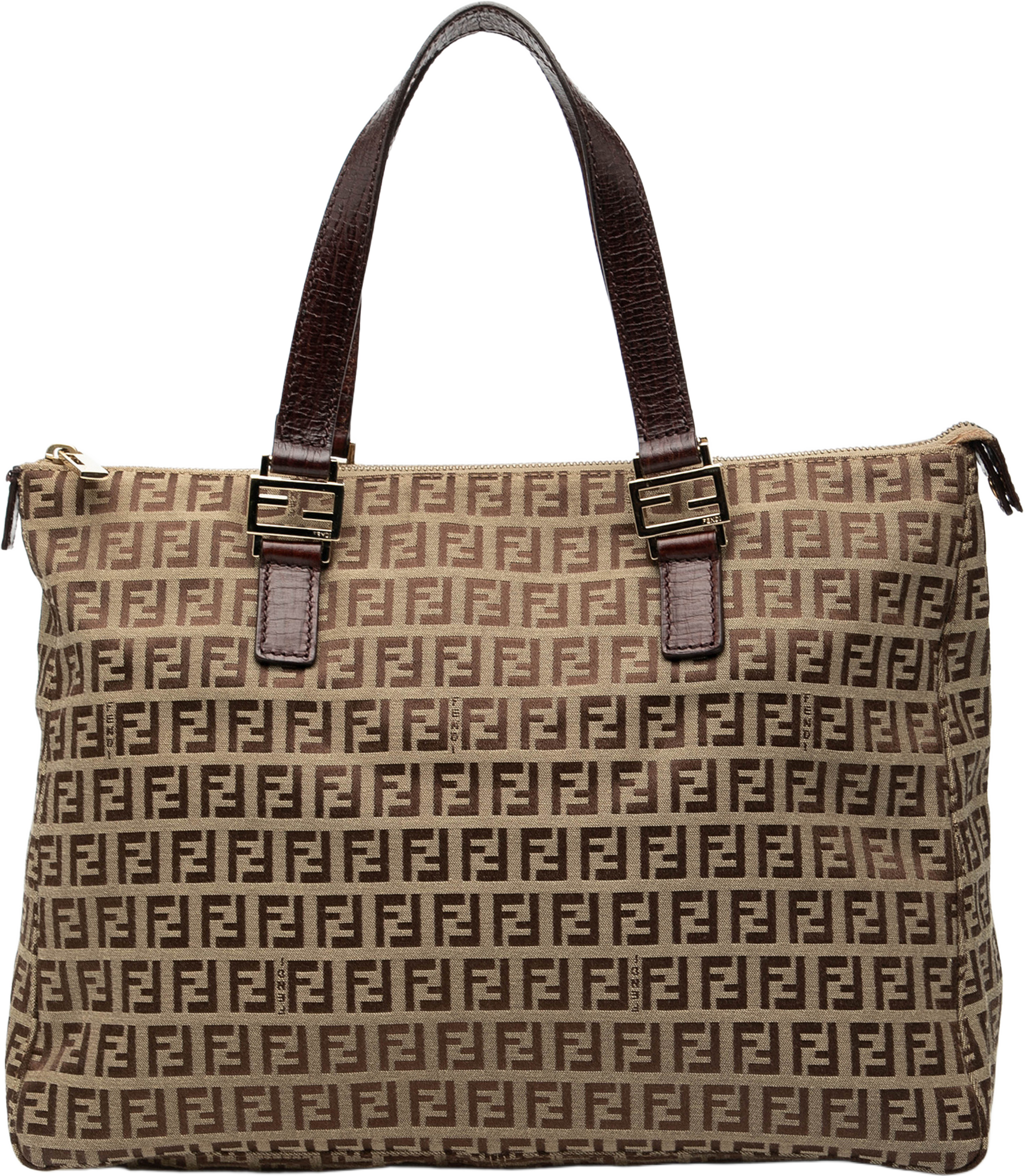 Fendi Zucchino Canvas Tote, från Luxclusif, i färgen beige. Klicka för att öppna bilden i stort format