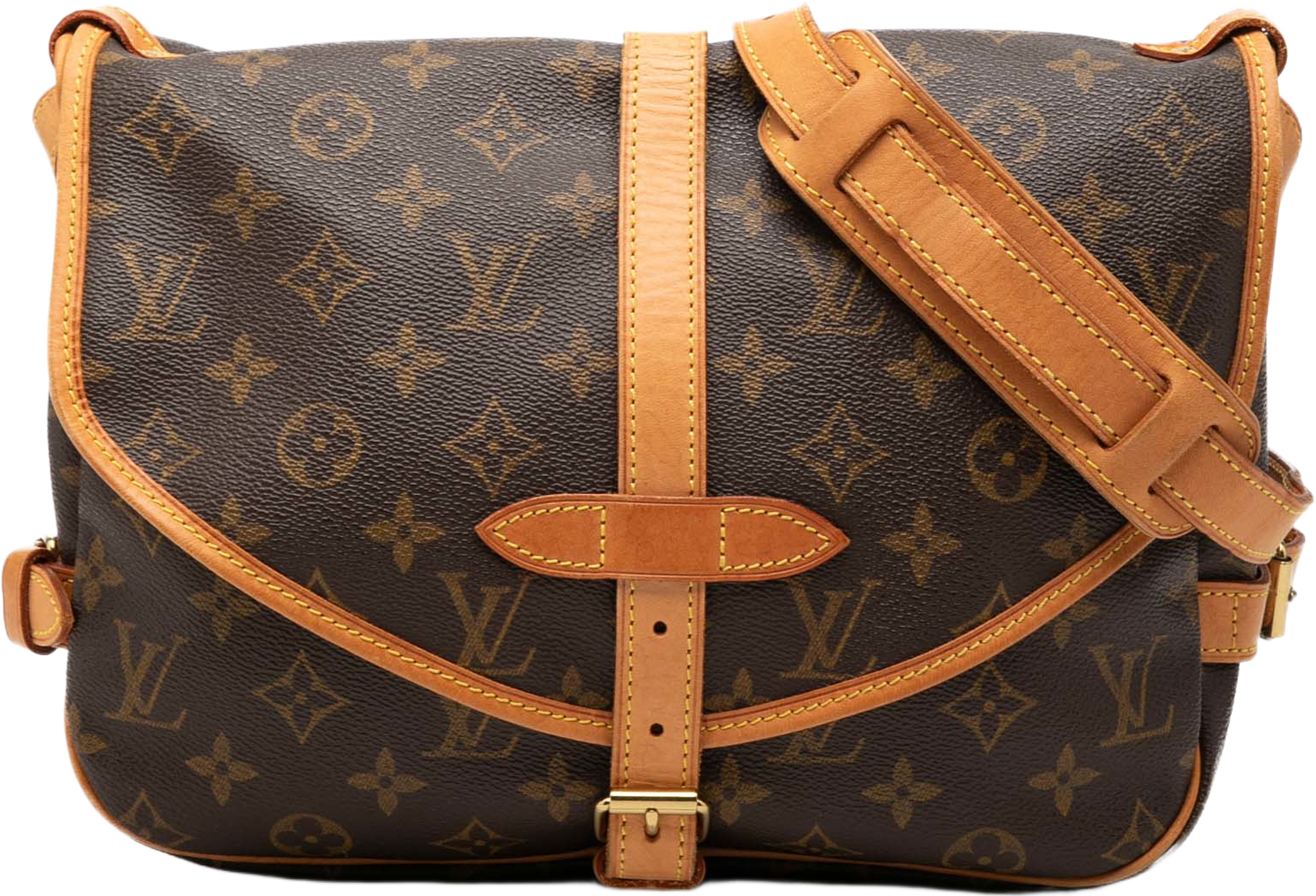 Louis Vuitton Monogram Saumur 30, från Luxclusif, i färgen brown. Klicka för att öppna bilden i stort format