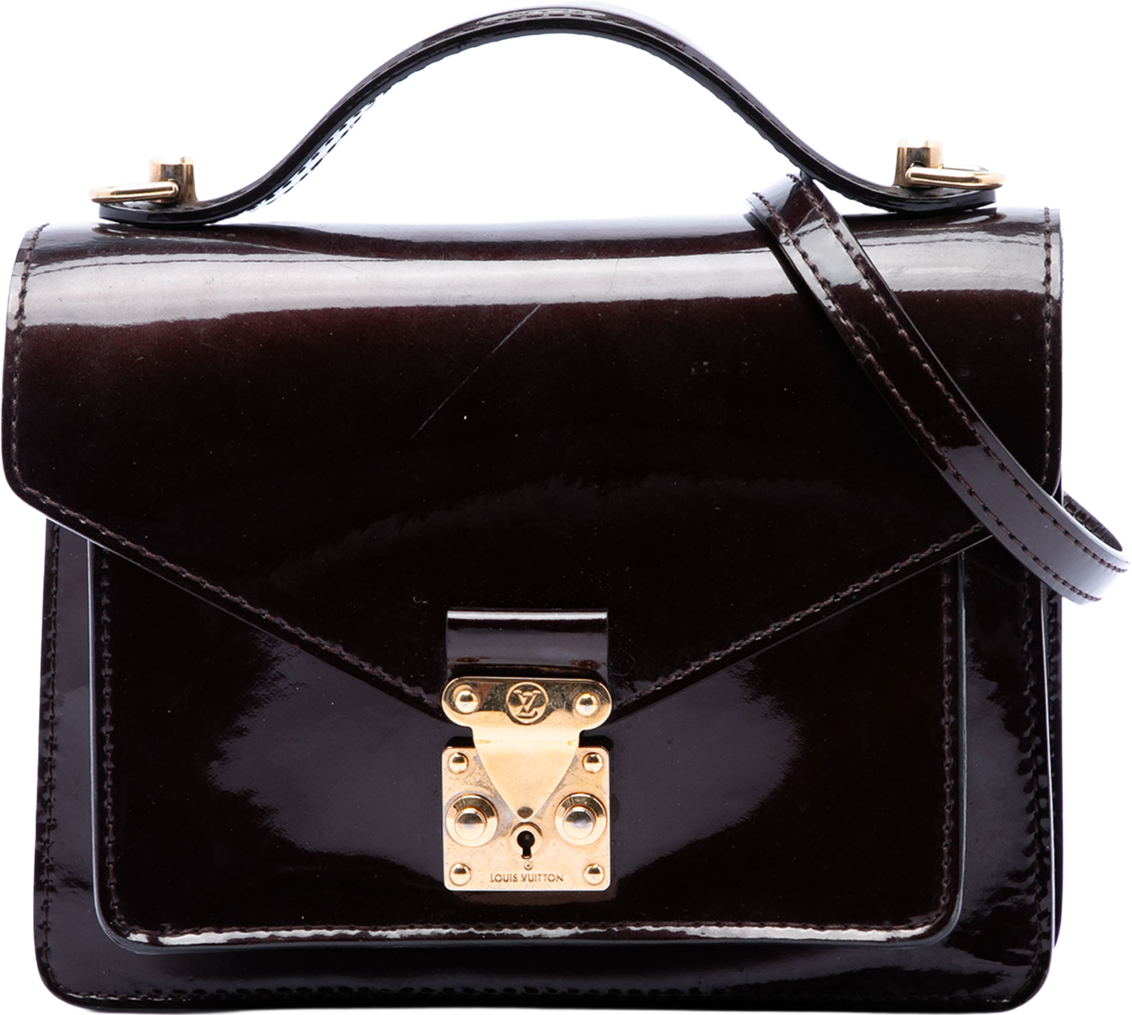 Louis Vuitton Vernis Monceau Bb, från Luxclusif, i färgen purple. Klicka för att öppna bilden i stort format