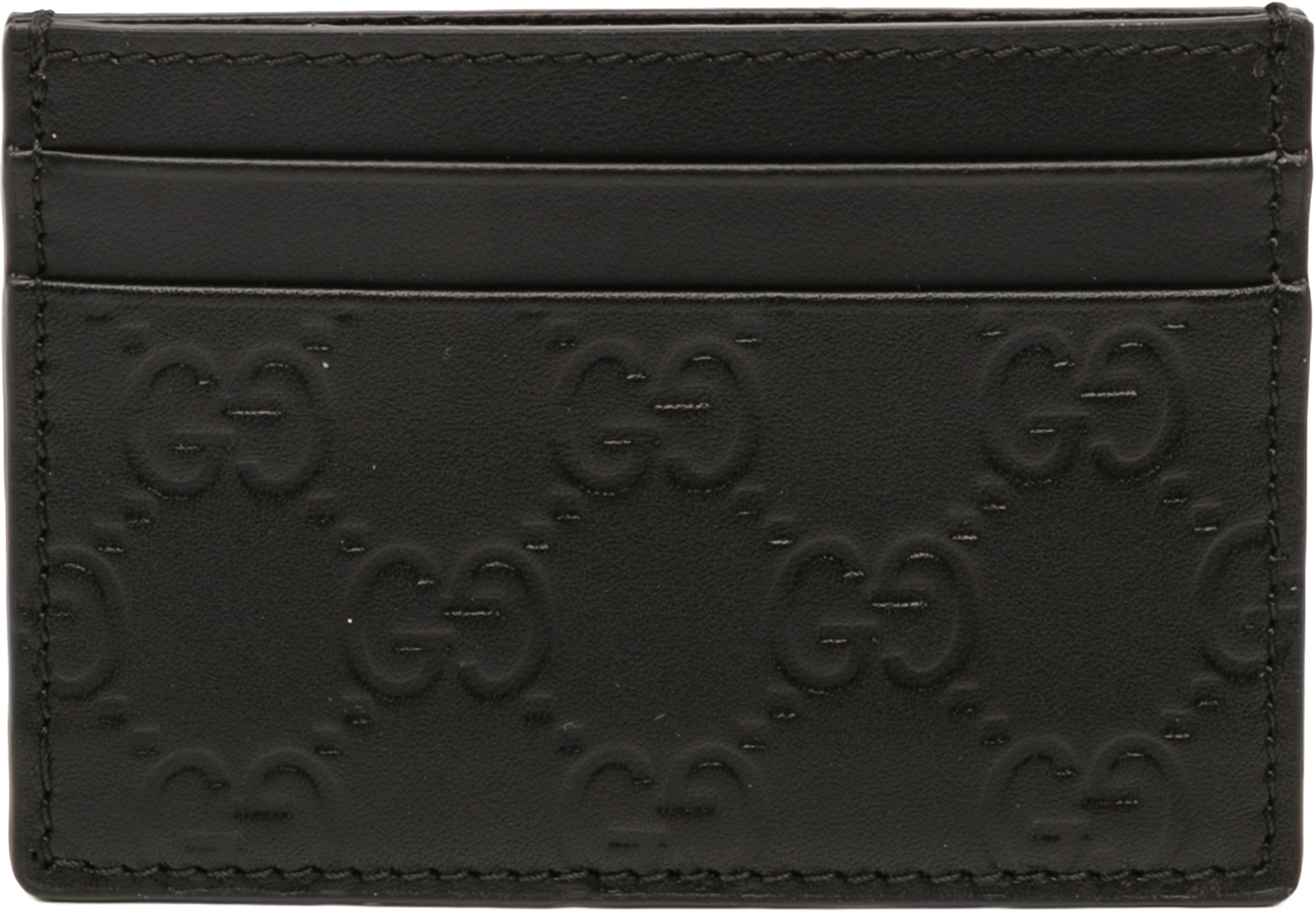Gucci Guccissima Card Holder, från Luxclusif, i färgen black. Klicka för att öppna bilden i stort format