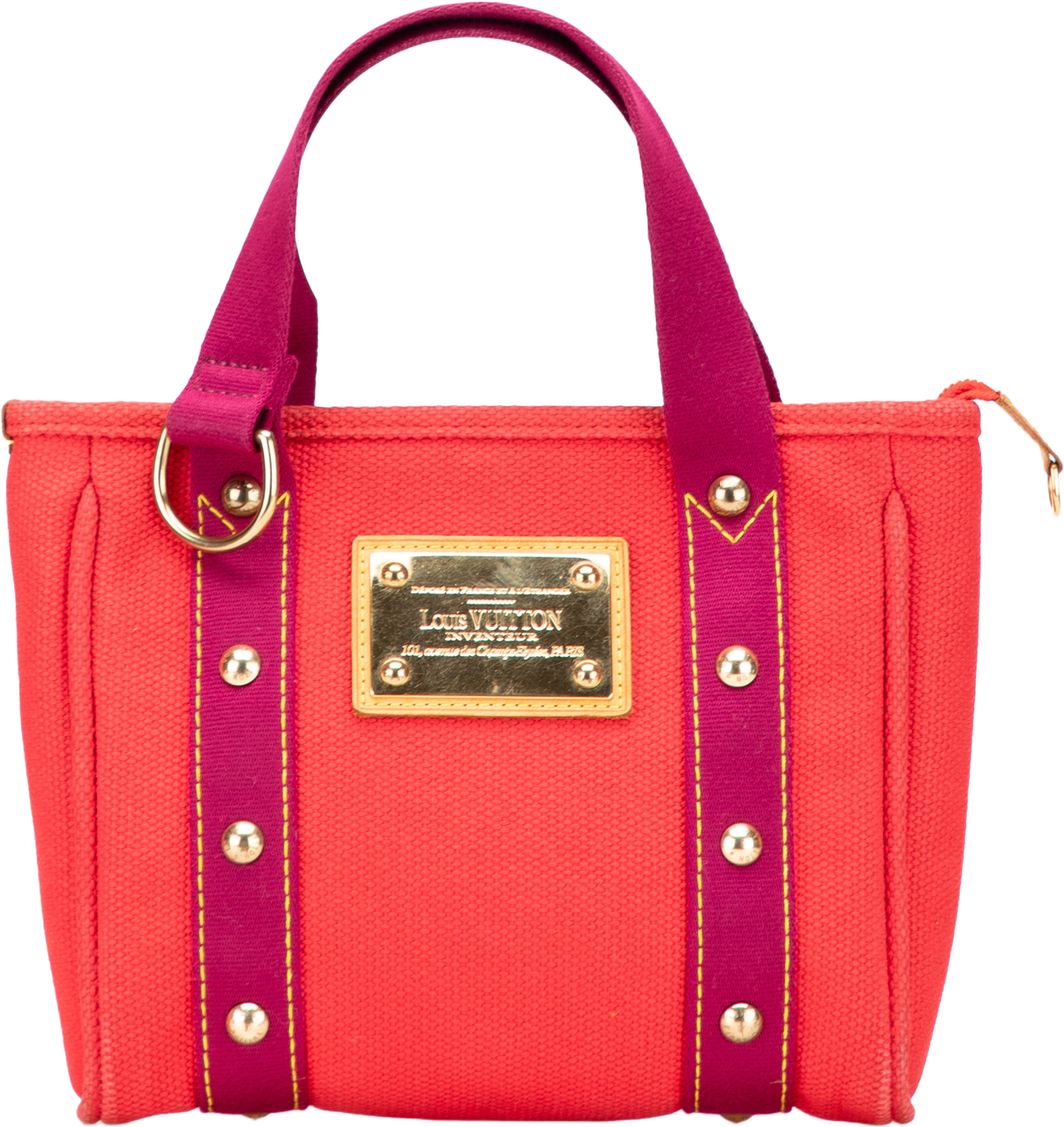 Louis Vuitton Antigua Cabas Pm, från Luxclusif, i färgen red. Klicka för att öppna bilden i stort format