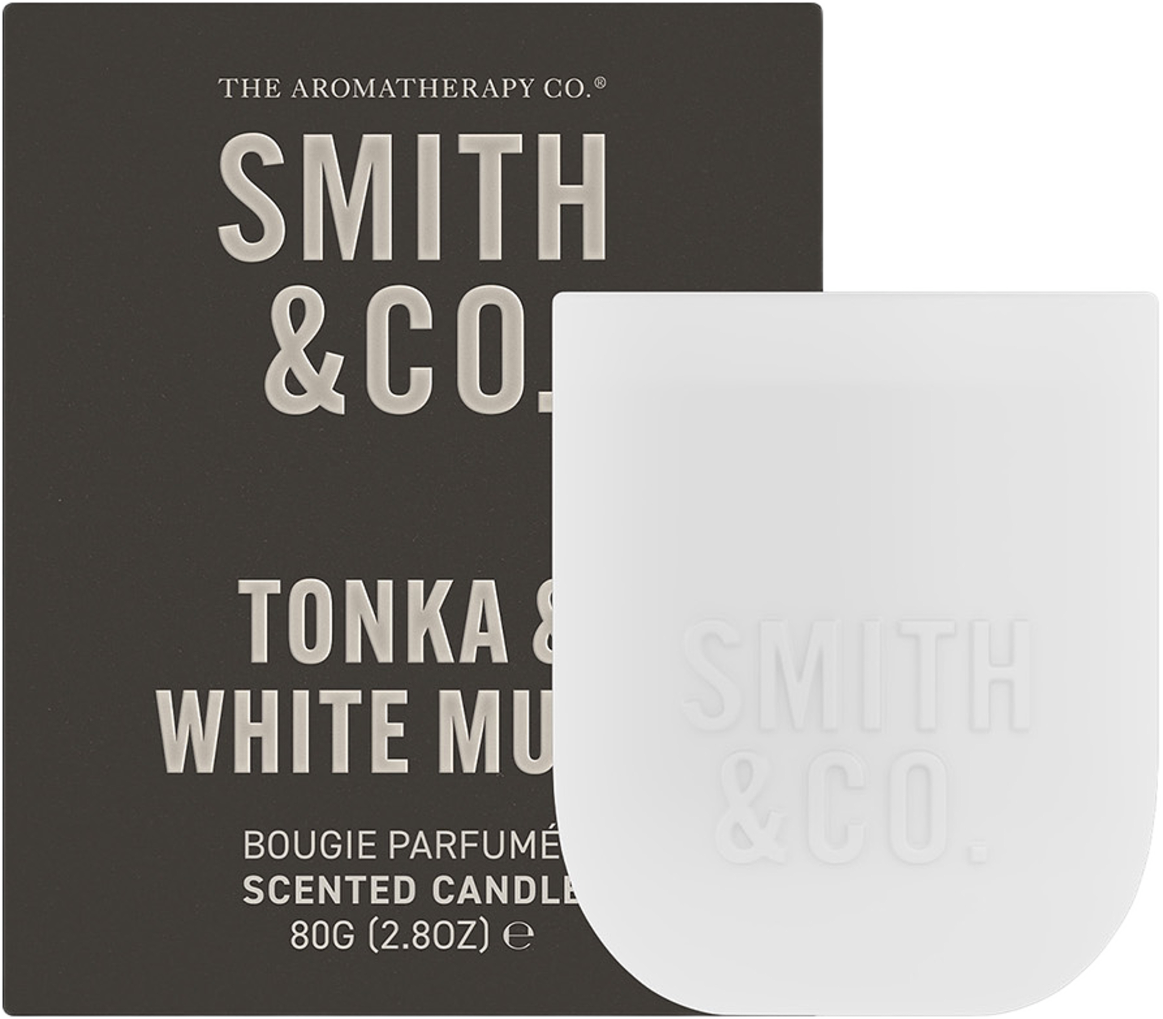 Tonka & White Musk Scented Mini Candle, från Smith & Co. Klicka för att öppna bilden i stort format