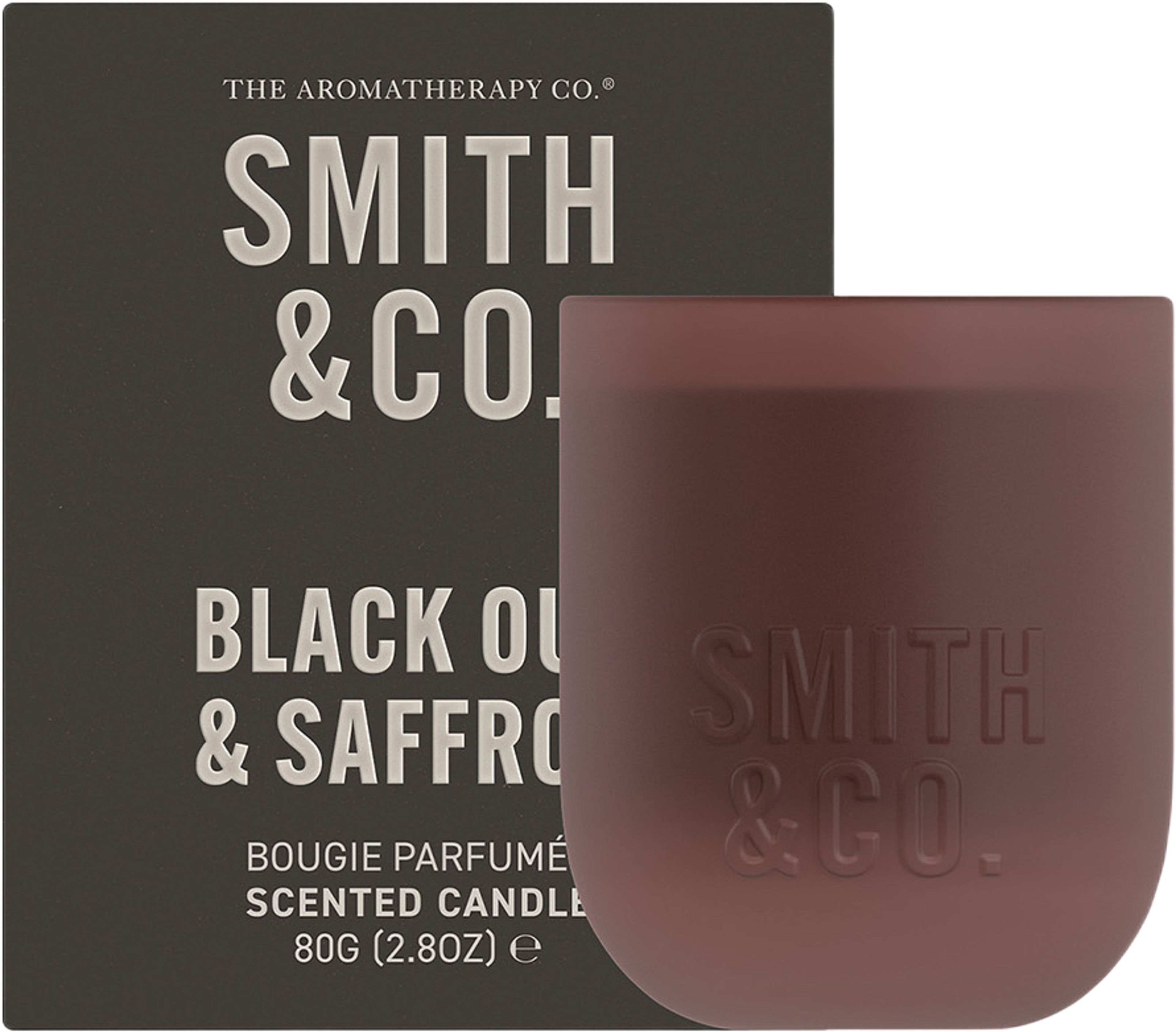 Black Oud & Saffron Scented Mini Candle, från Smith & Co. Klicka för att öppna bilden i stort format
