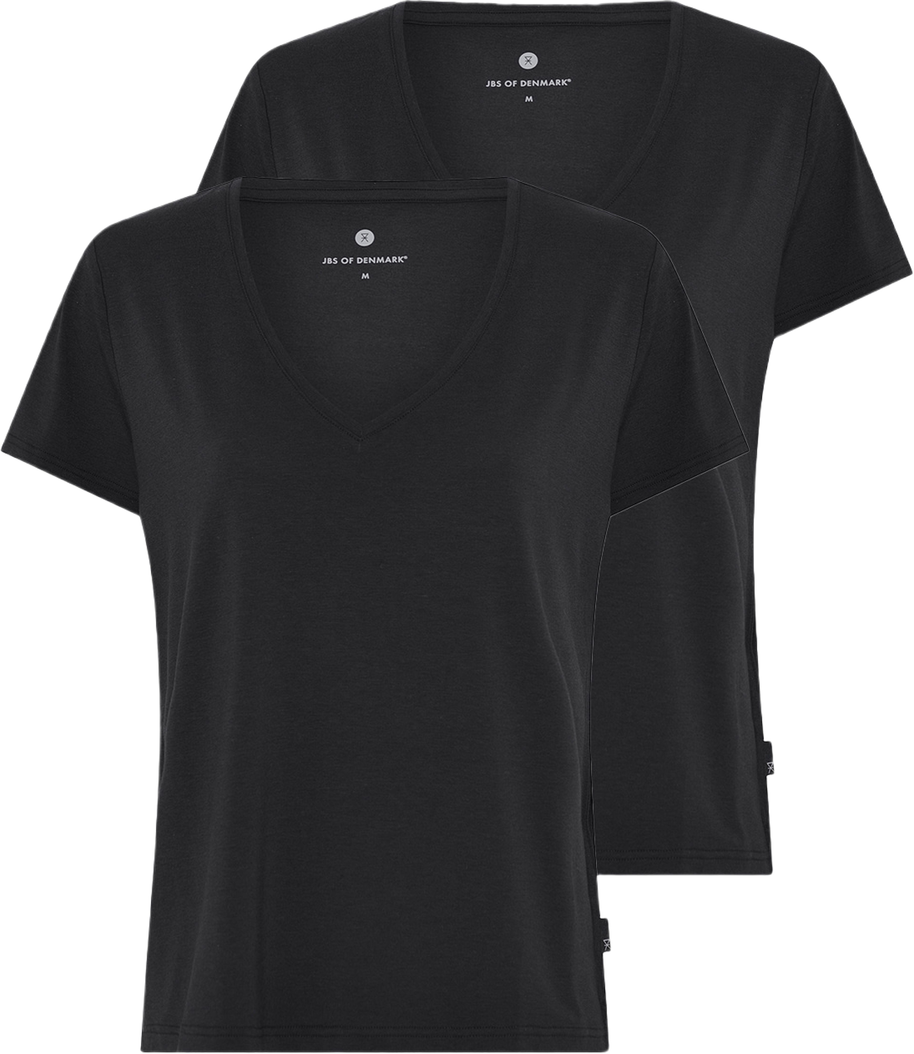 2-pack Bambu, T-shirt V-neck, Svart