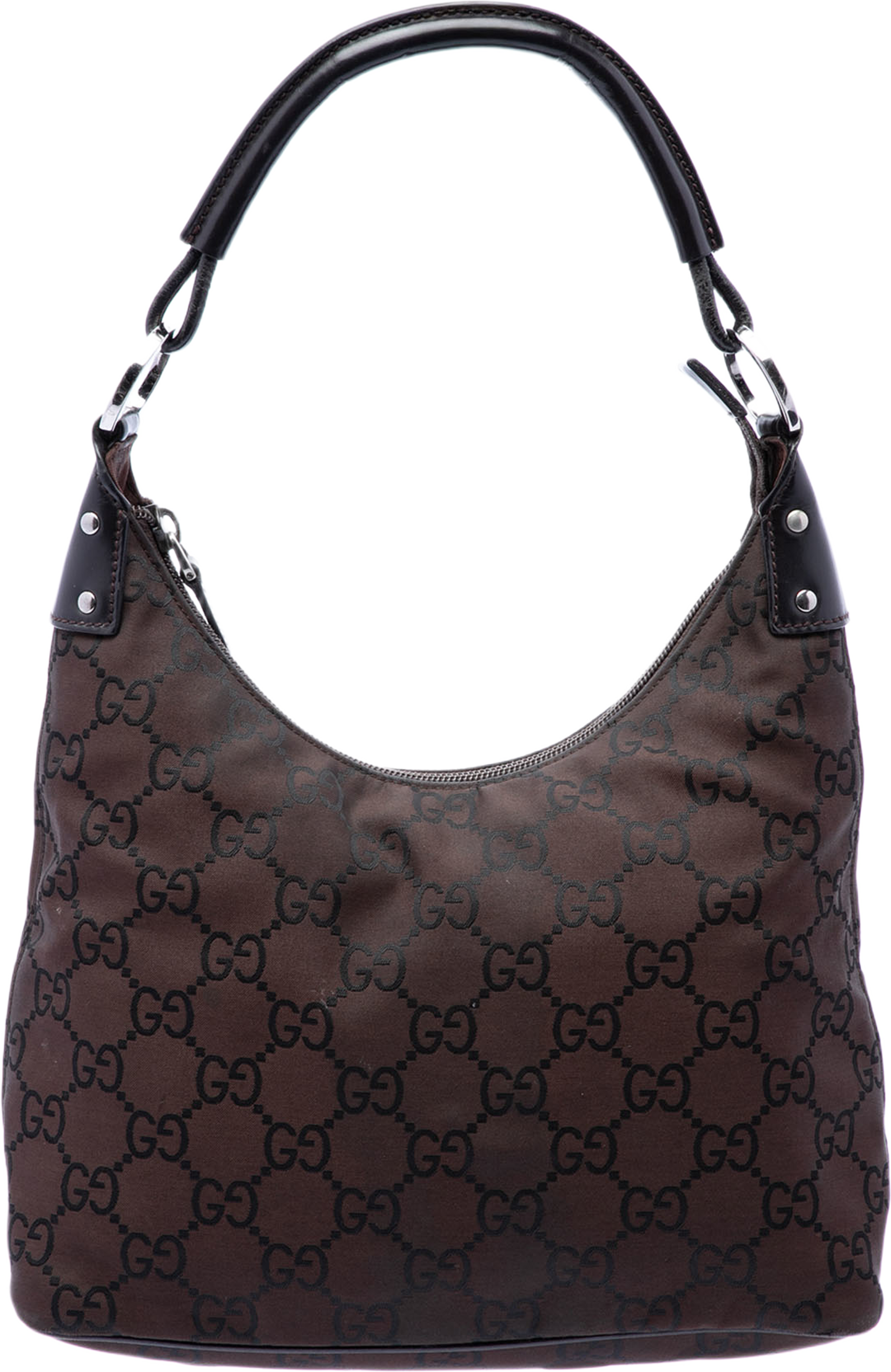 Gucci Gg Nylon Shoulder Bag, från Luxclusif, i färgen dark brown. Klicka för att öppna bilden i stort format
