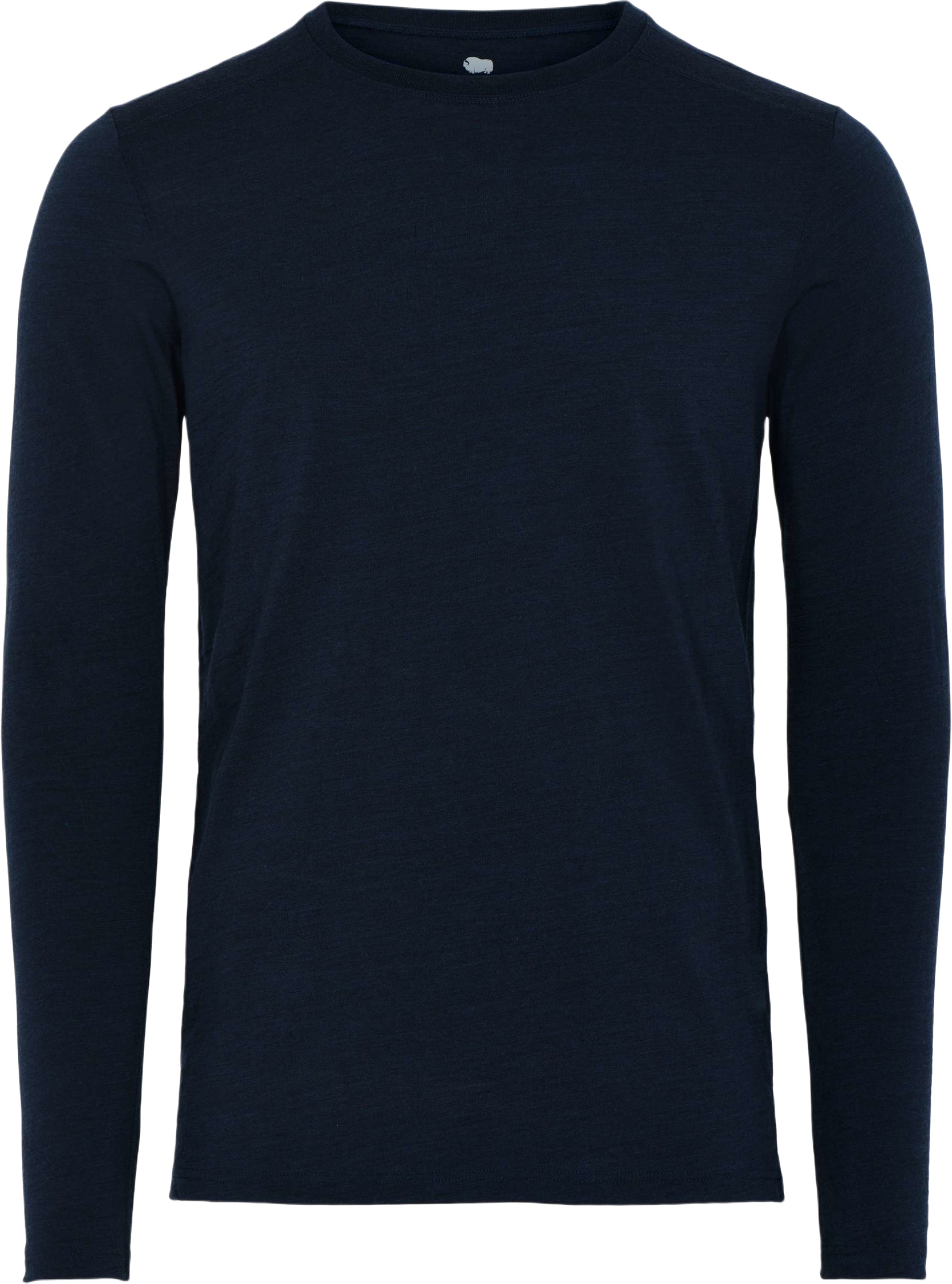 Långärmad Undertröja | 100% Stickad Merinoull | Gråmelerad