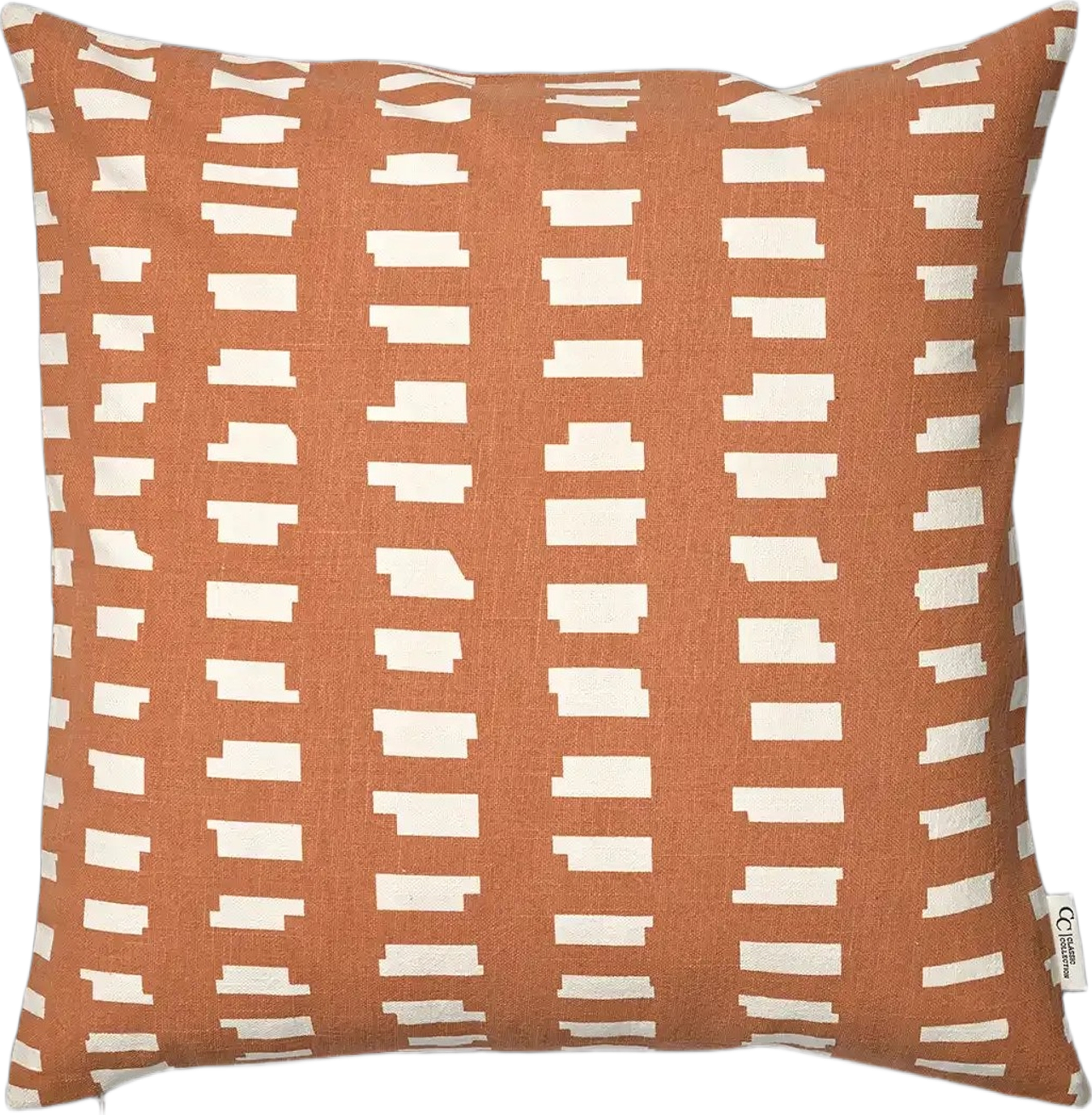Kuddfodral Ikat Block, från Classic Collection, i färgen terracotta. Klicka för att öppna bilden i stort format