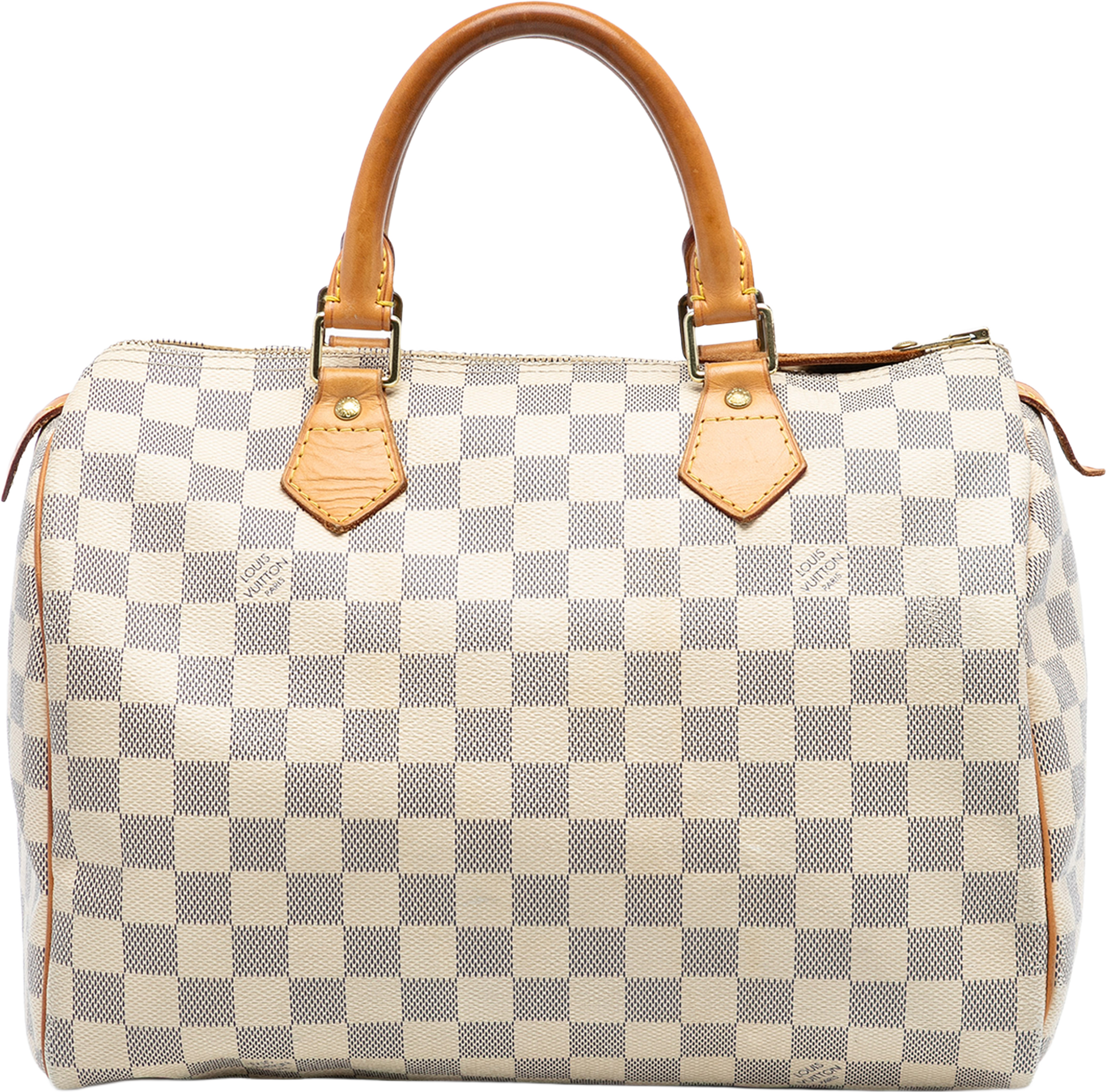 Louis Vuitton Damier Azur Speedy 30, från Luxclusif, i färgen white. Klicka för att öppna bilden i stort format