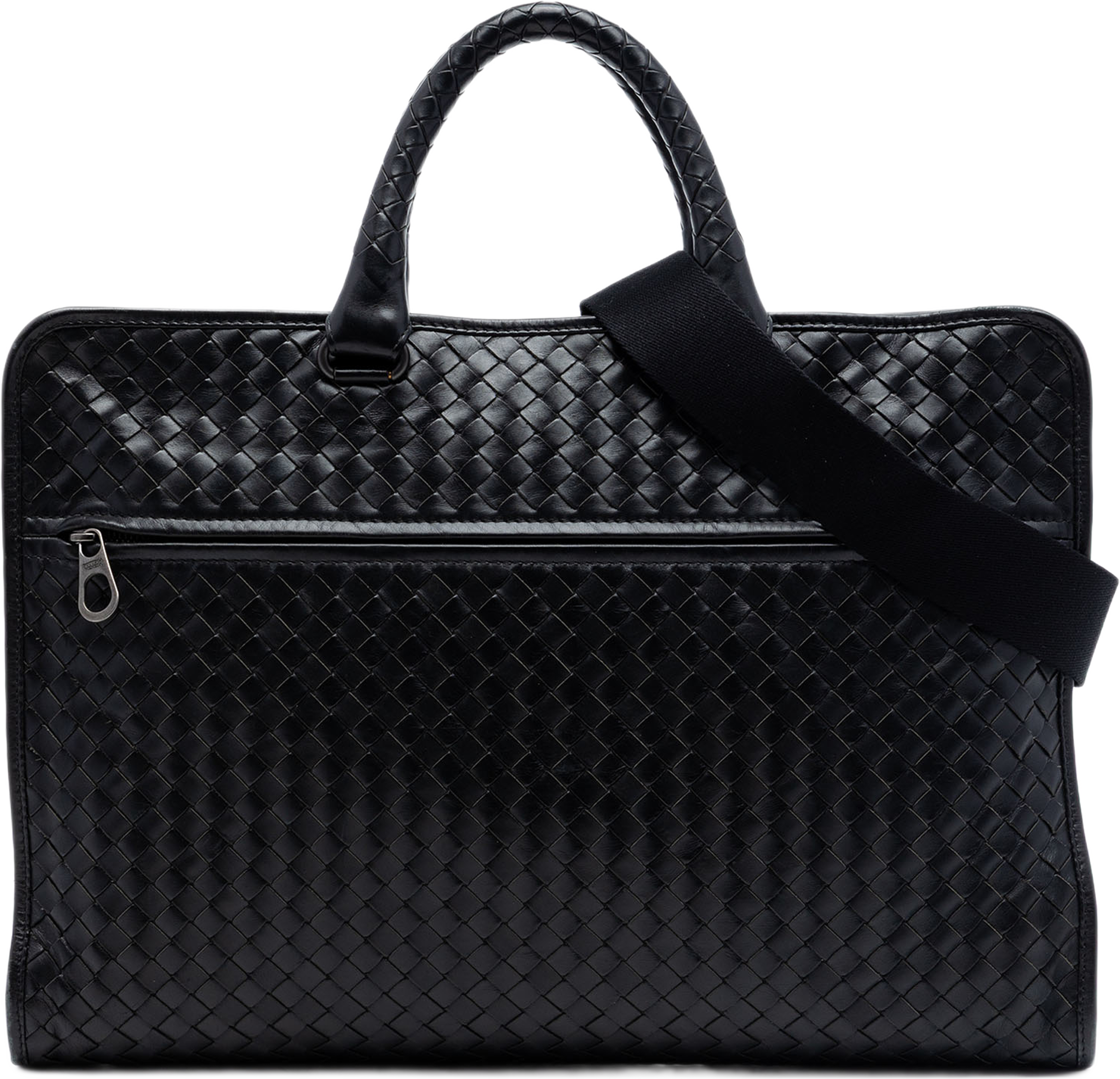 Bottega Veneta Nappa Intrecciato Business Bag, från Luxclusif, i färgen black. Klicka för att öppna bilden i stort format