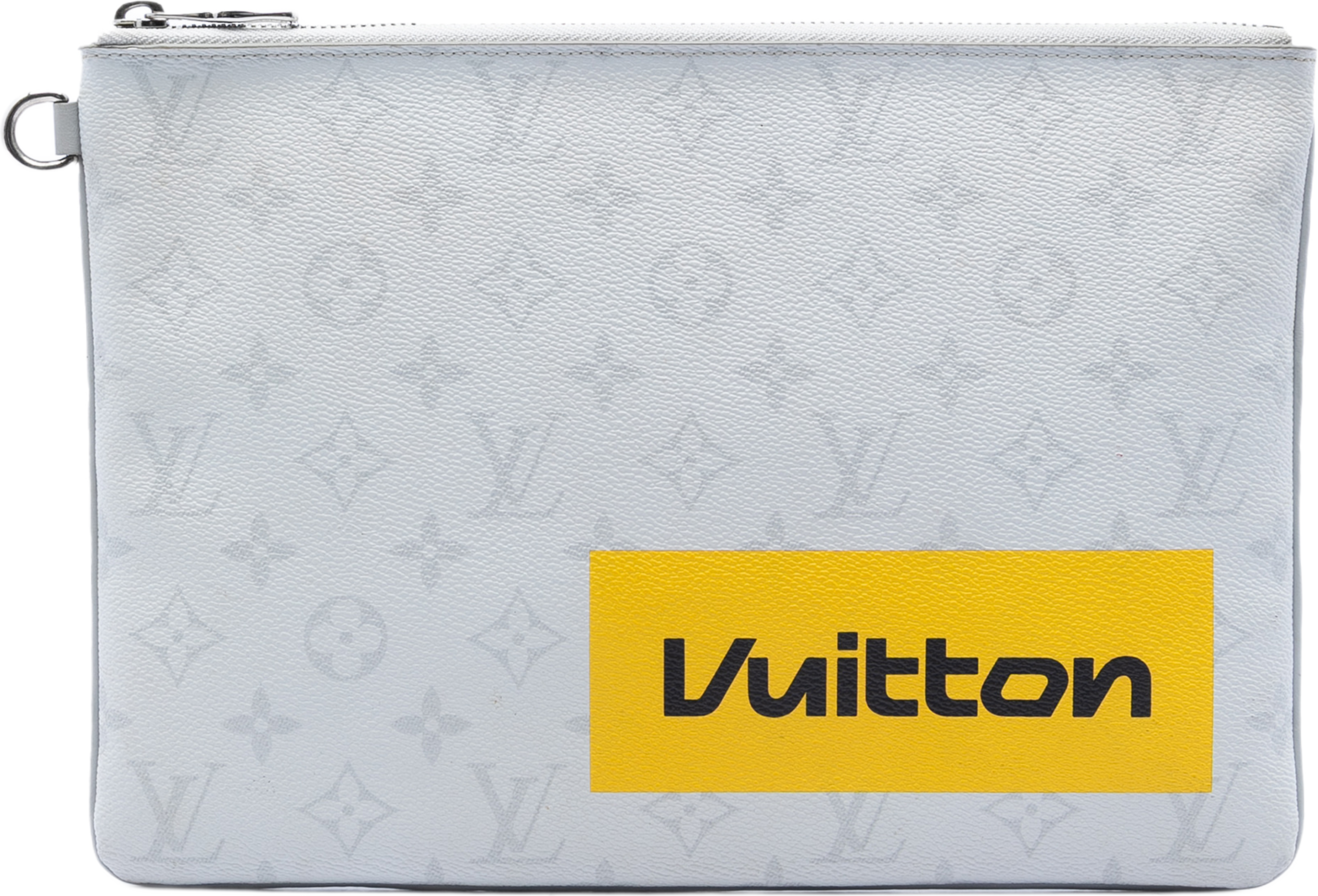Louis Vuitton Monogram Logo Story Pochette Gm, från Luxclusif, i färgen vit. Klicka för att öppna bilden i stort format