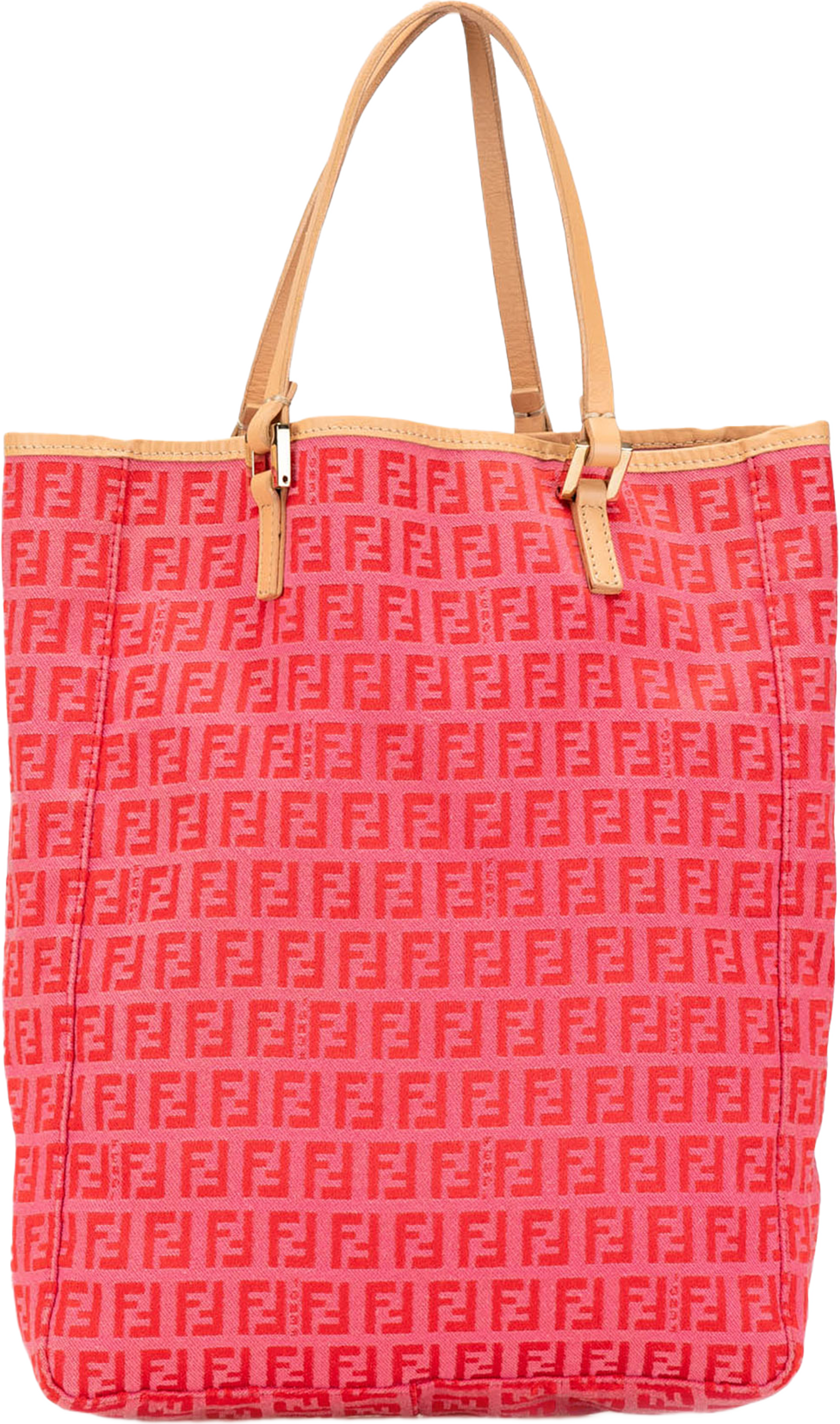 Fendi Zucchino Canvas Tote, från Luxclusif, i färgen dark pink. Klicka för att öppna bilden i stort format