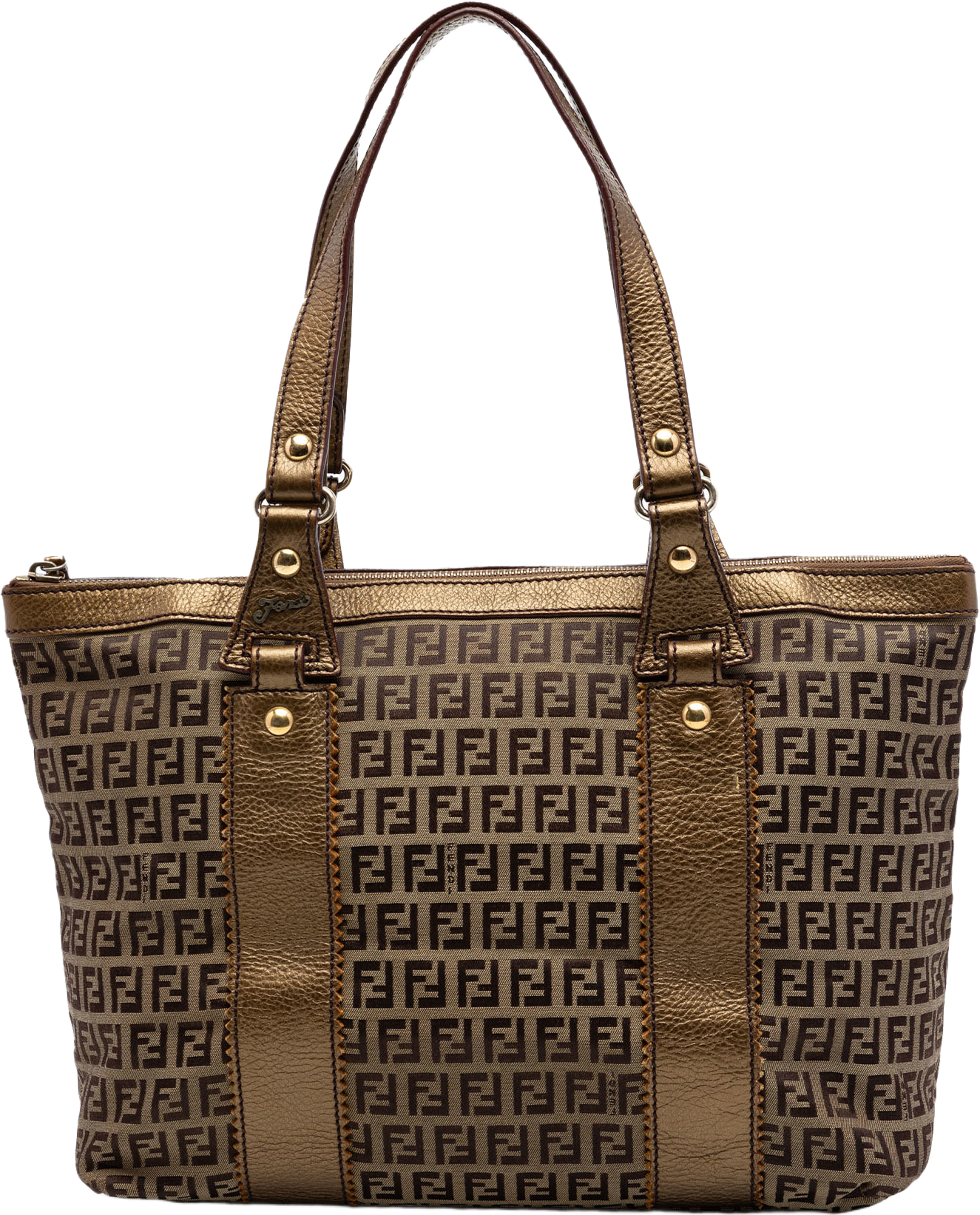 Fendi Zucchino Canvas Tote, från Luxclusif, i färgen beige. Klicka för att öppna bilden i stort format