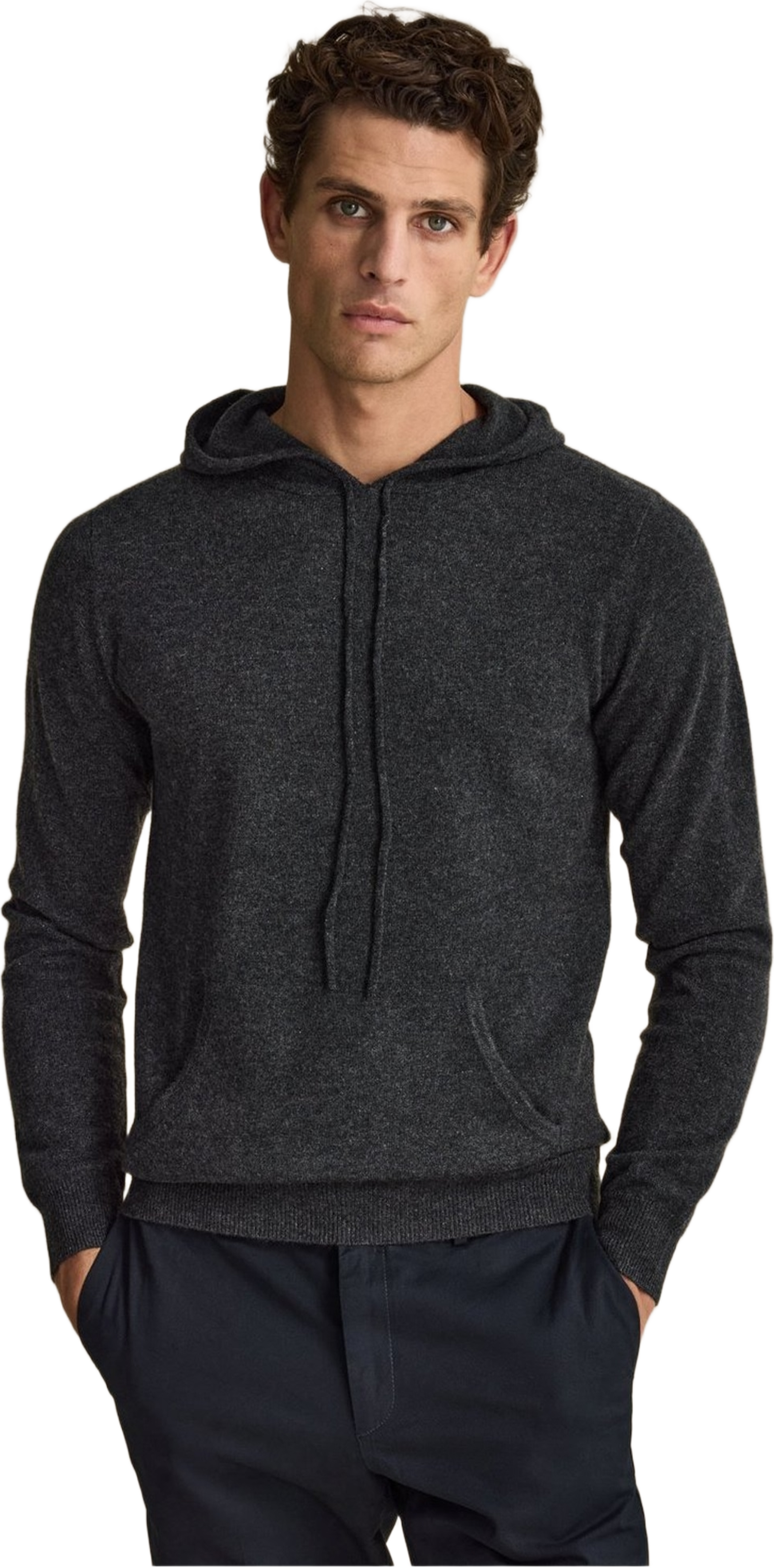 Cashmere Hoodie Eli, från John Henric, i färgen dark grey. Klicka för att öppna bilden i stort format