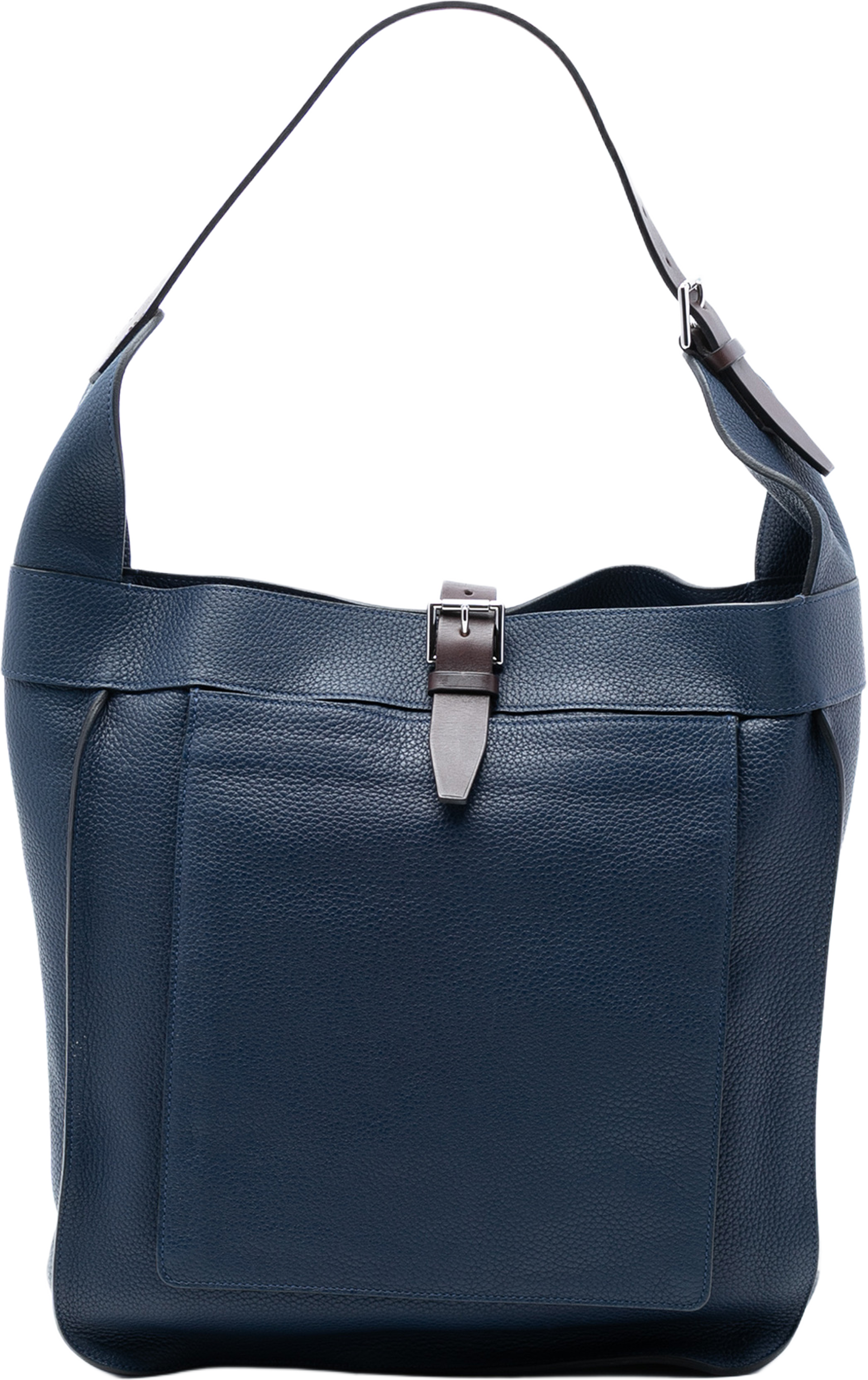 Hermès Clemence Marwari Pm, från Luxclusif, i färgen navy. Klicka för att öppna bilden i stort format