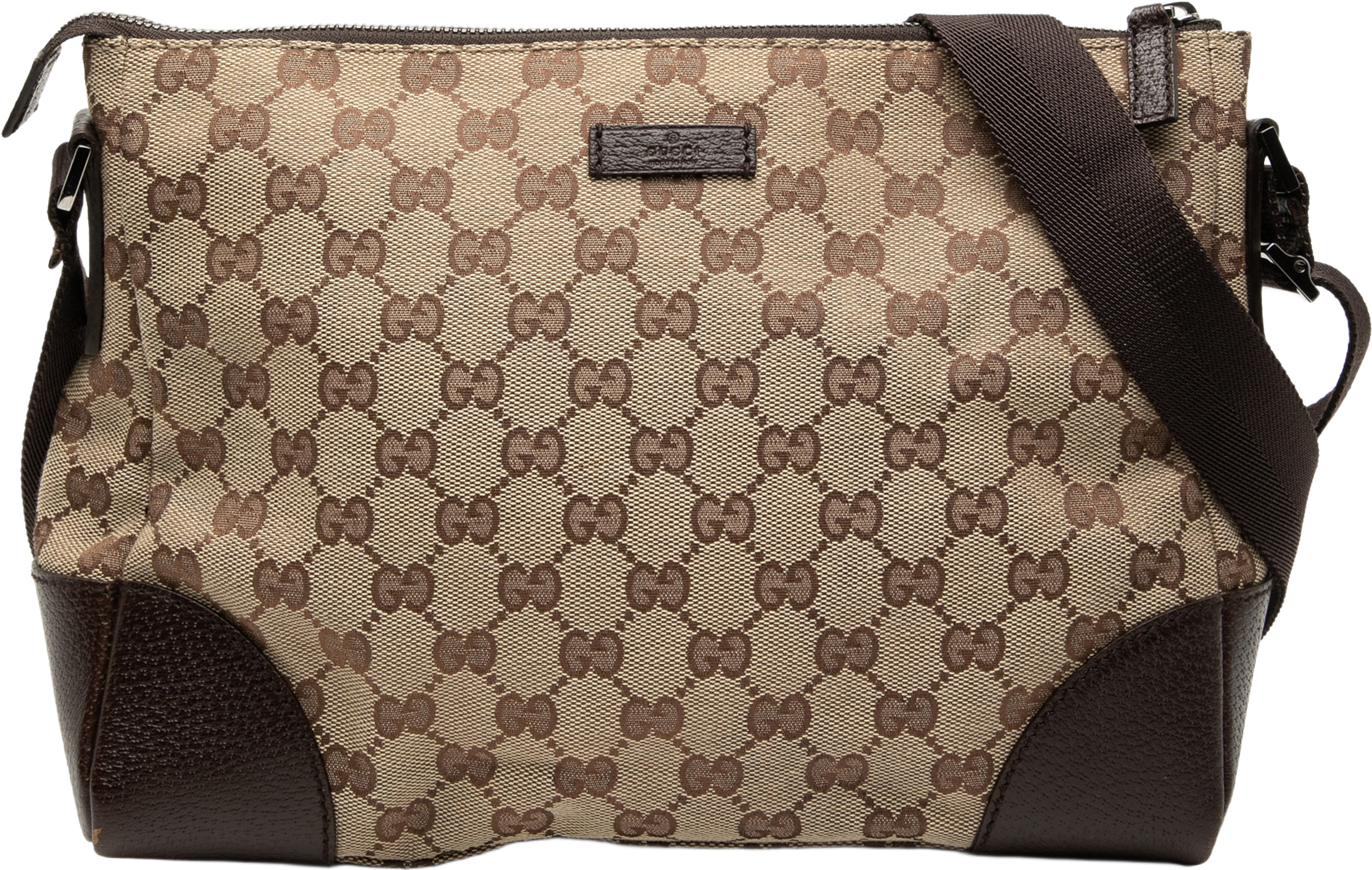 Gucci Gg Canvas Crossbody, från Luxclusif, i färgen beige. Klicka för att öppna bilden i stort format