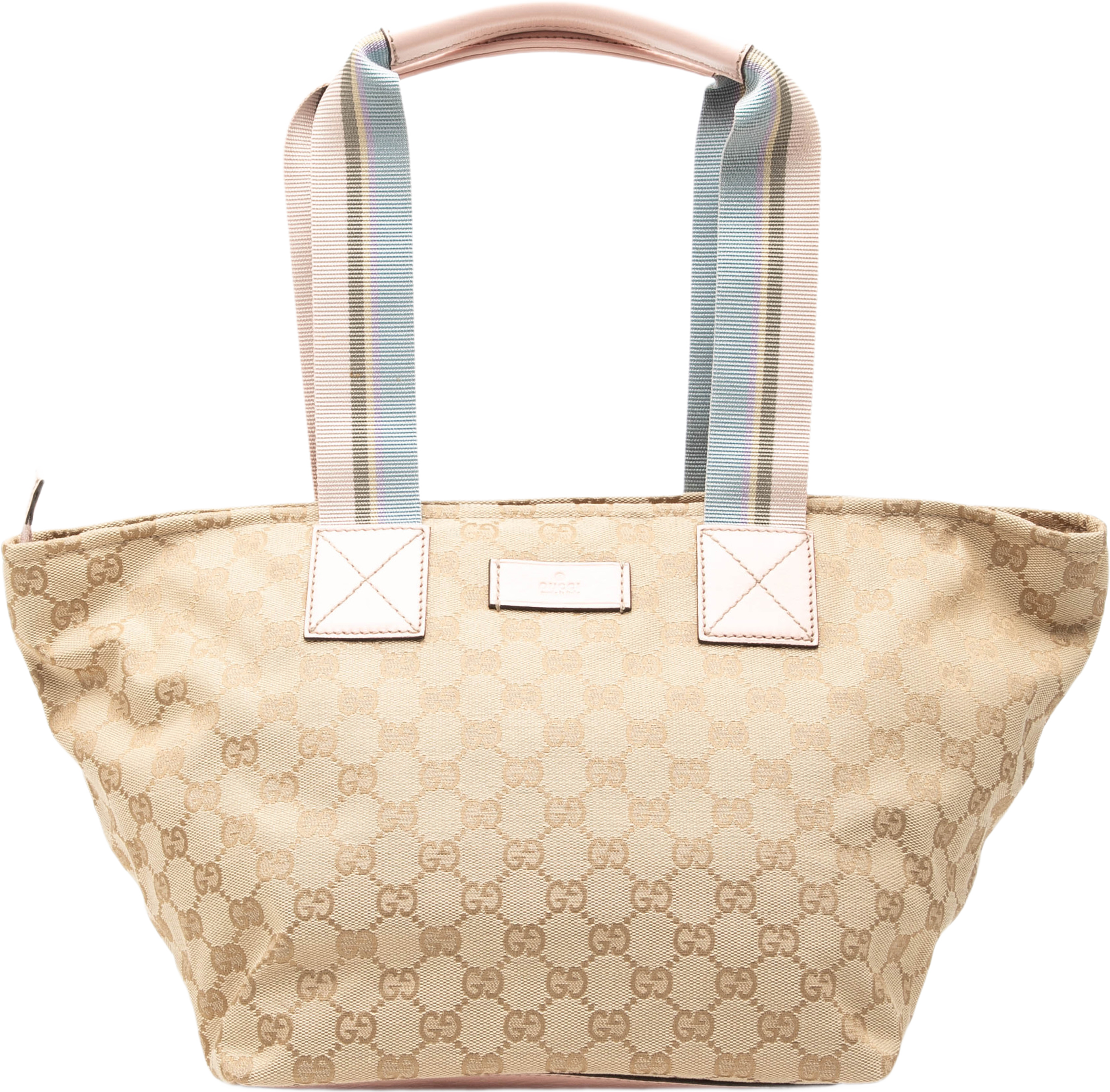 Gucci Gg Canvas Web Tote, från Luxclusif, i färgen rosa. Klicka för att öppna bilden i stort format