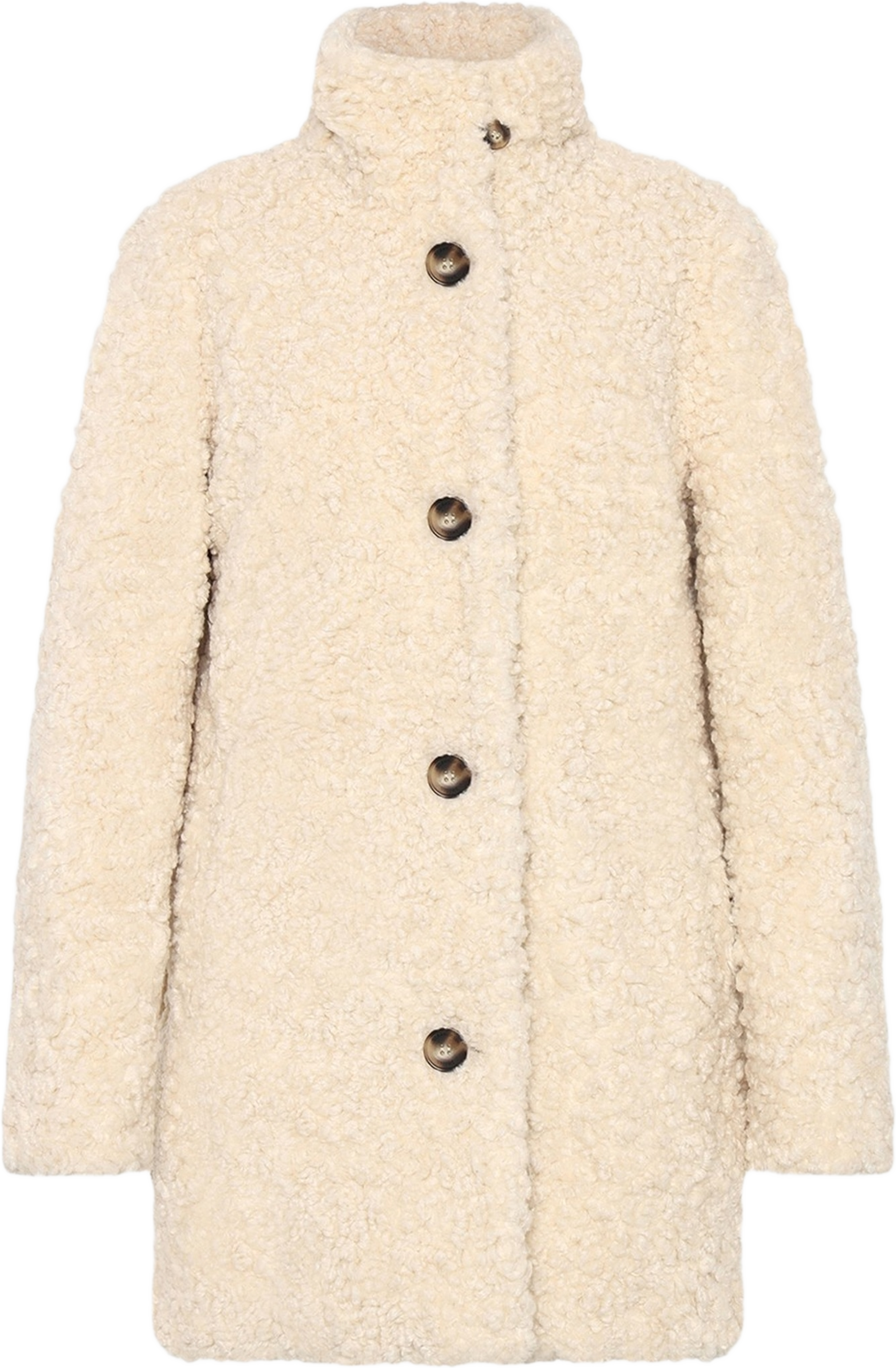 Marcy Coat, från Saki, i färgen off white. Klicka för att öppna bilden i stort format