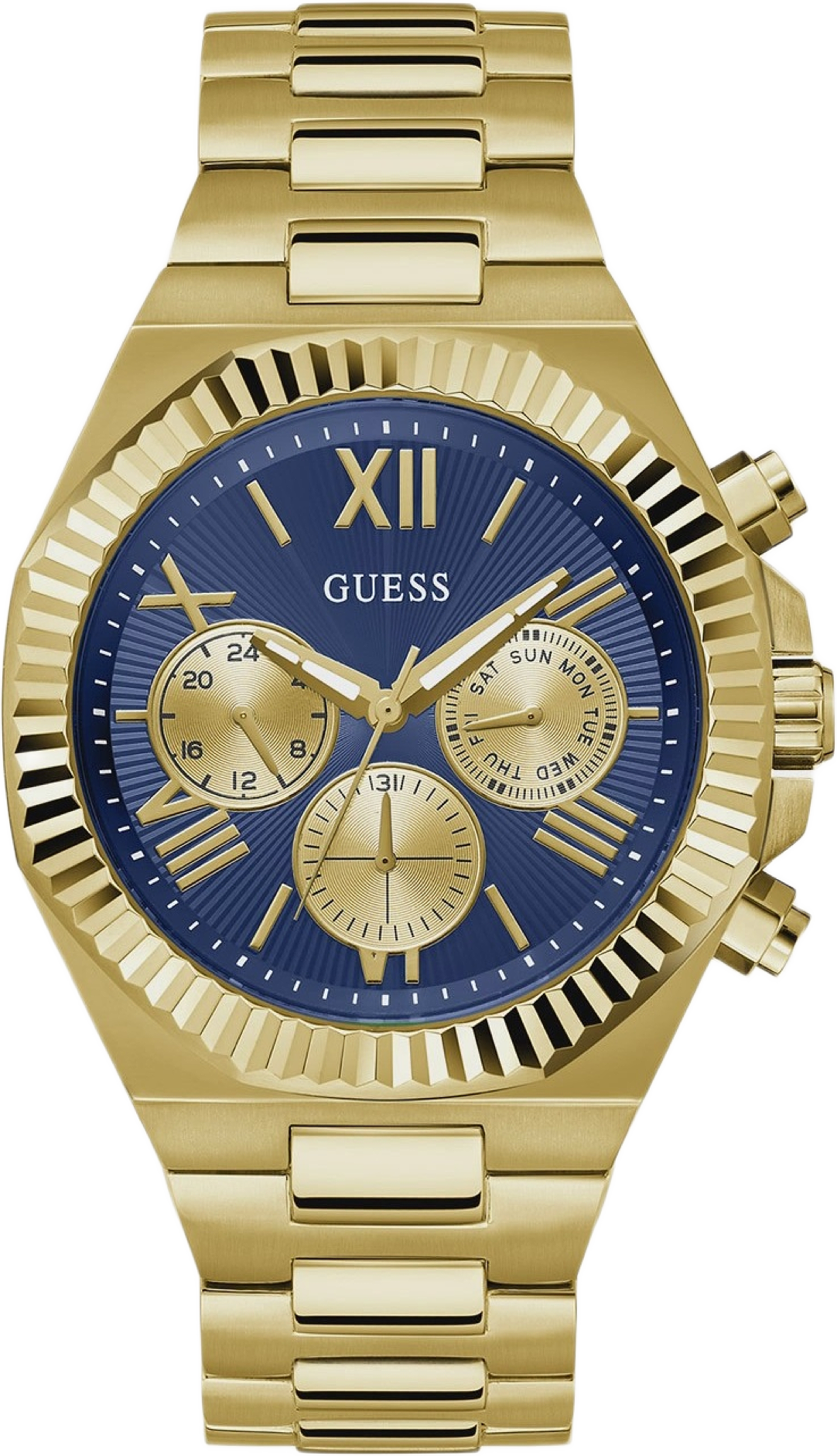 Guess Equity Herr Blå/guld, Metallband - Gw0703g2, från Guess, i färgen 1. Klicka för att öppna bilden i stort format