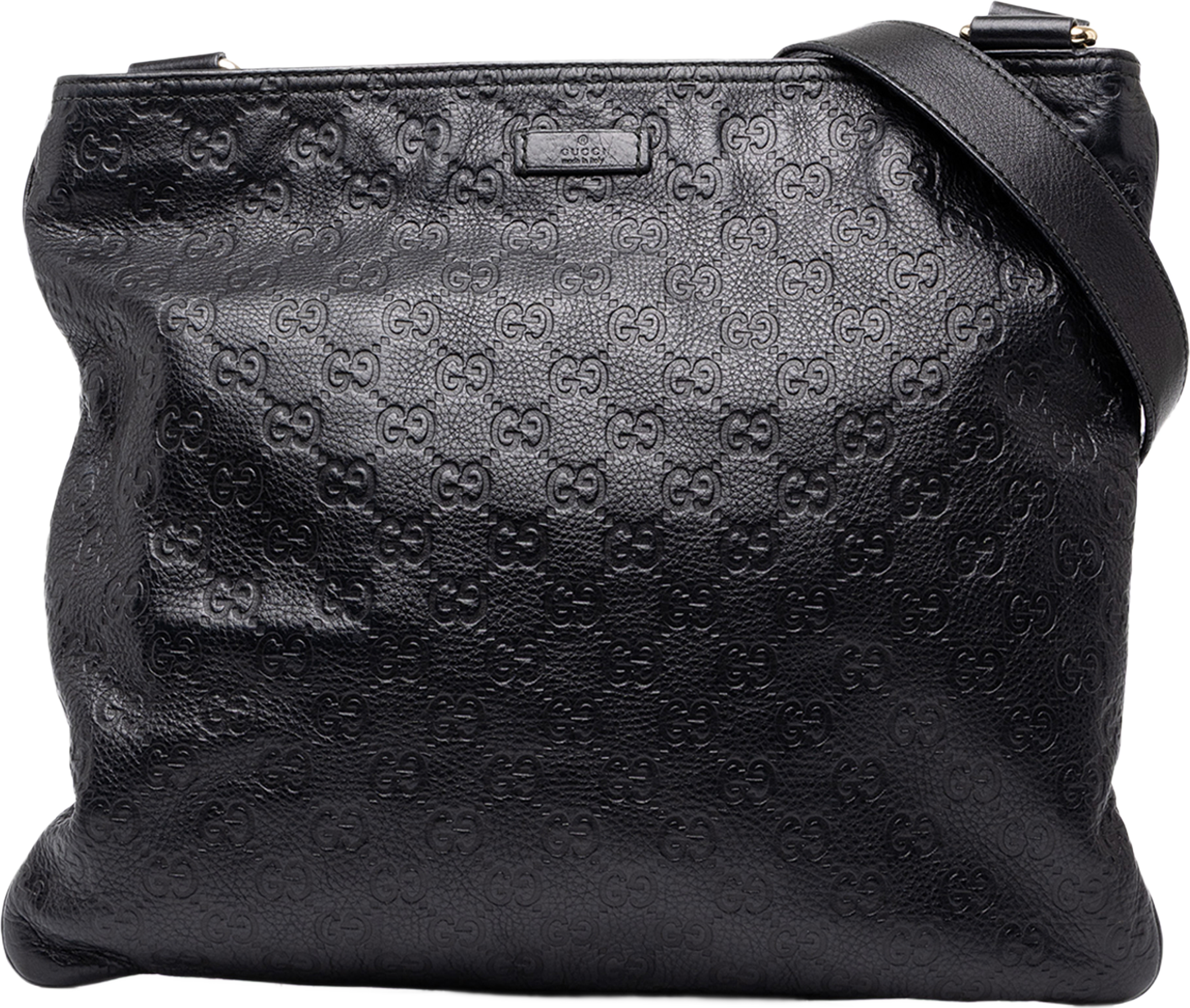 Gucci Guccissima Crossbody, från Luxclusif, i färgen svart. Klicka för att öppna bilden i stort format