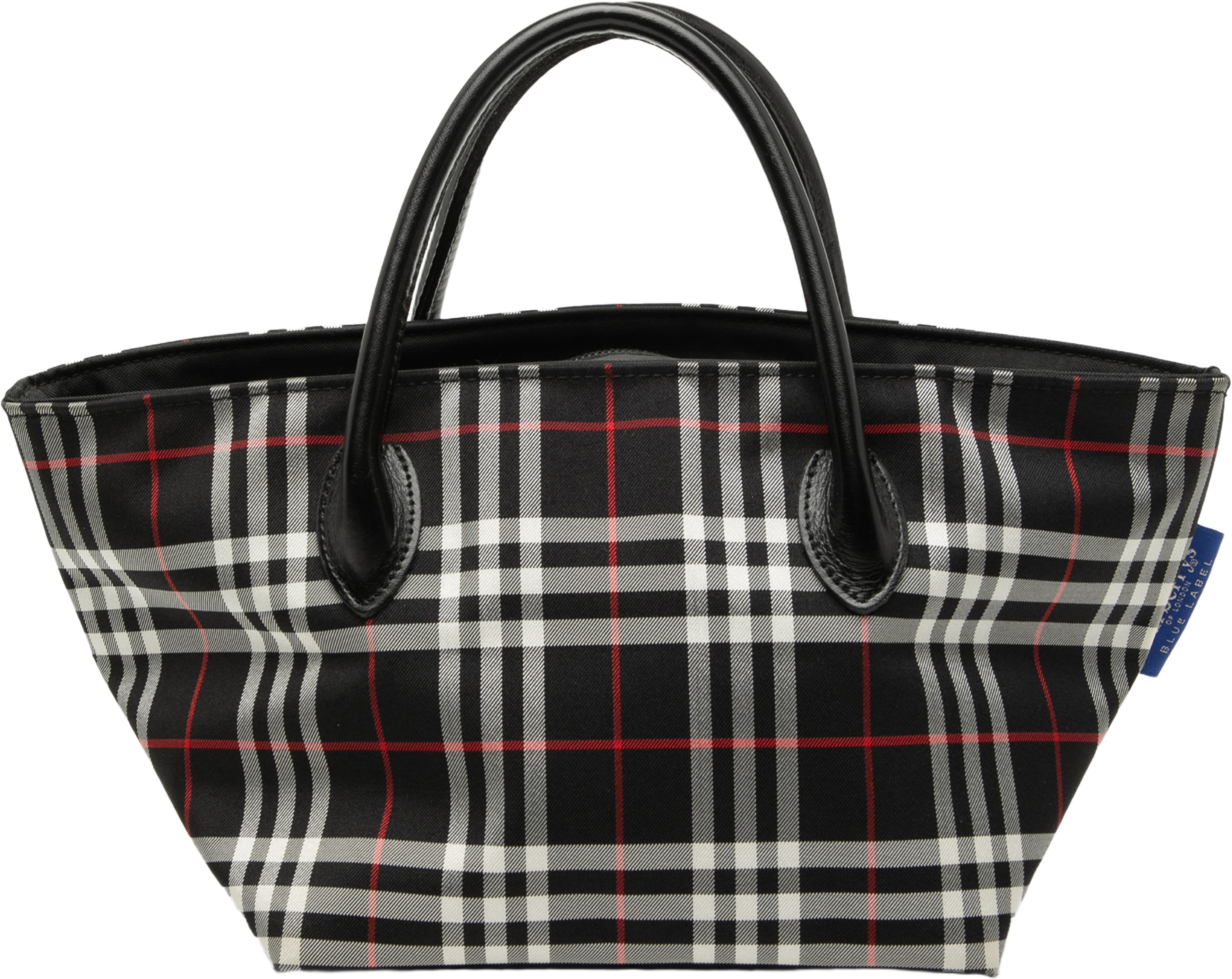 Burberry House Check Nylon Handbag, från Luxclusif, i färgen black. Klicka för att öppna bilden i stort format