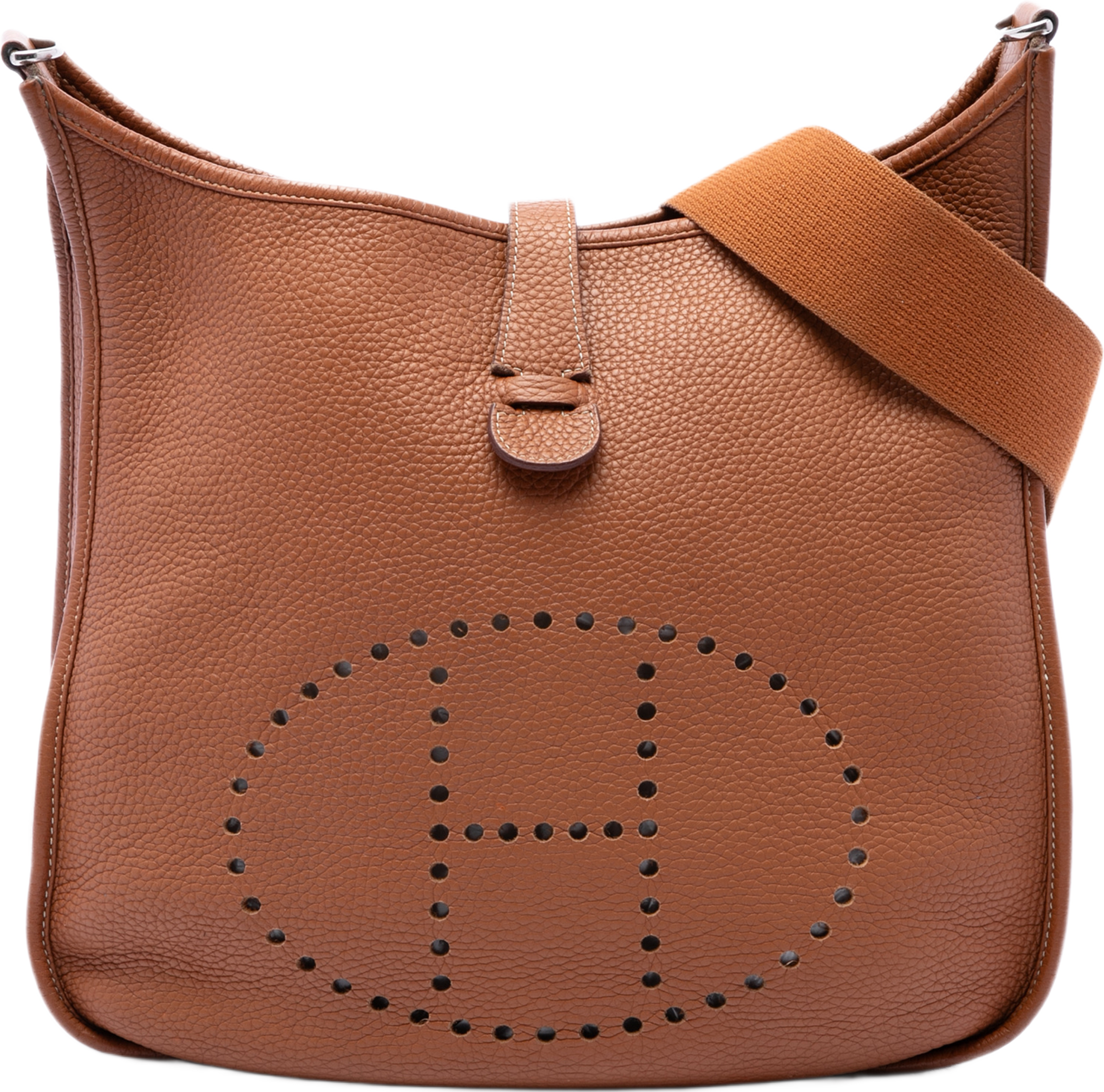 Hermès Clemence Evelyne Iii 33, från Luxclusif, i färgen brun. Klicka för att öppna bilden i stort format