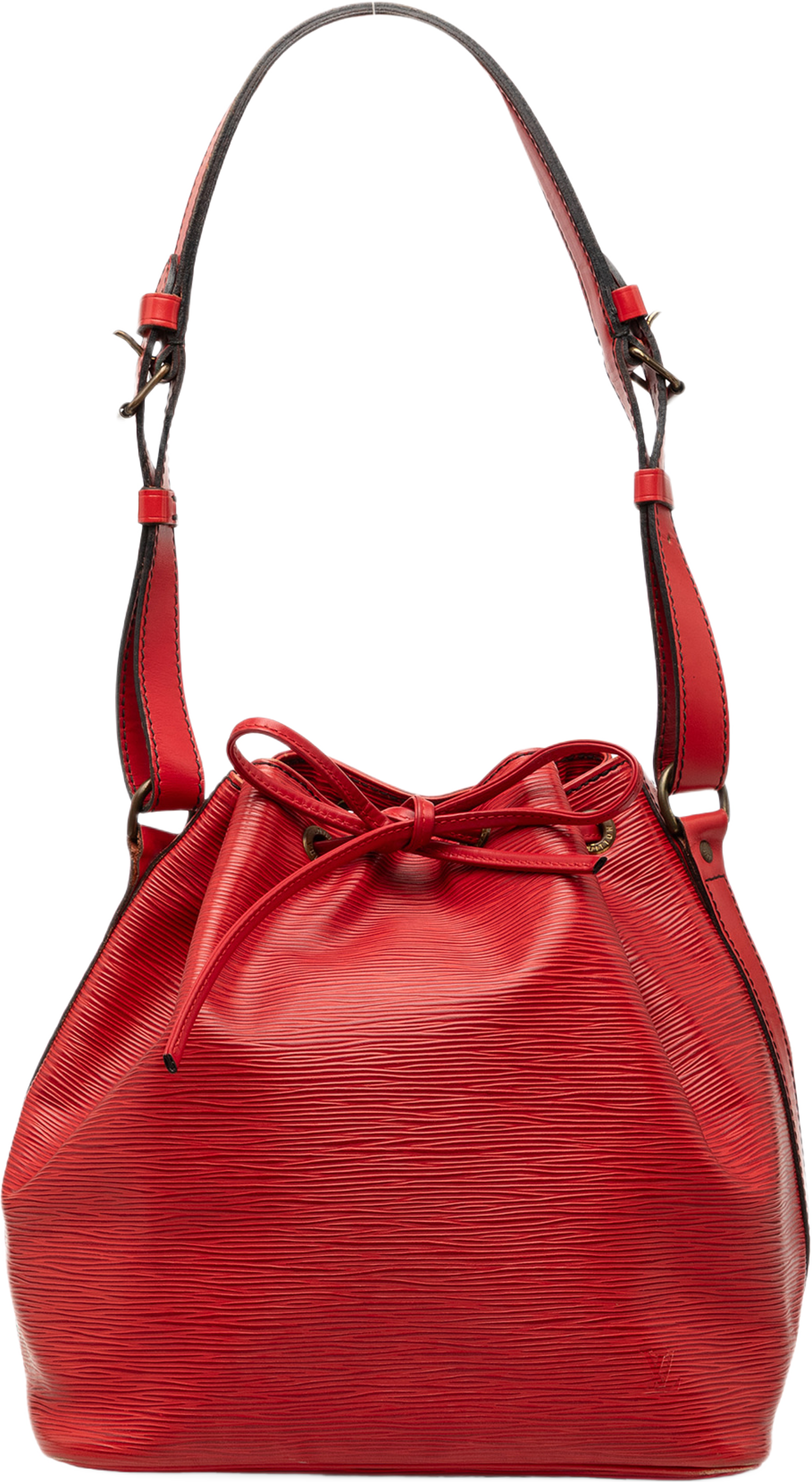 Louis Vuitton Epi Petit Noe, från Luxclusif, i färgen röd. Klicka för att öppna bilden i stort format