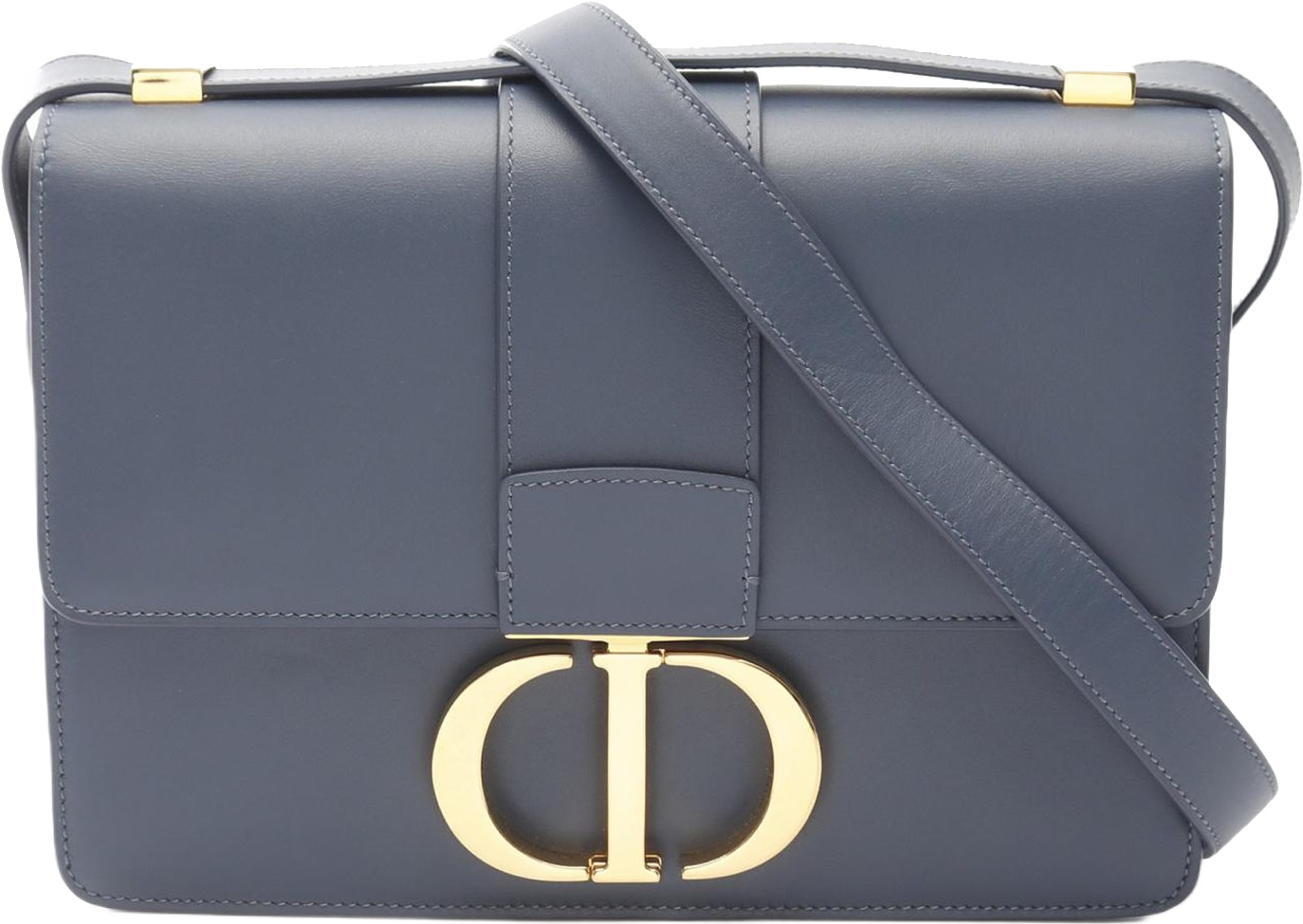 Dior Leather 30 Montaigne Flap, från Luxclusif, i färgen dark blue.