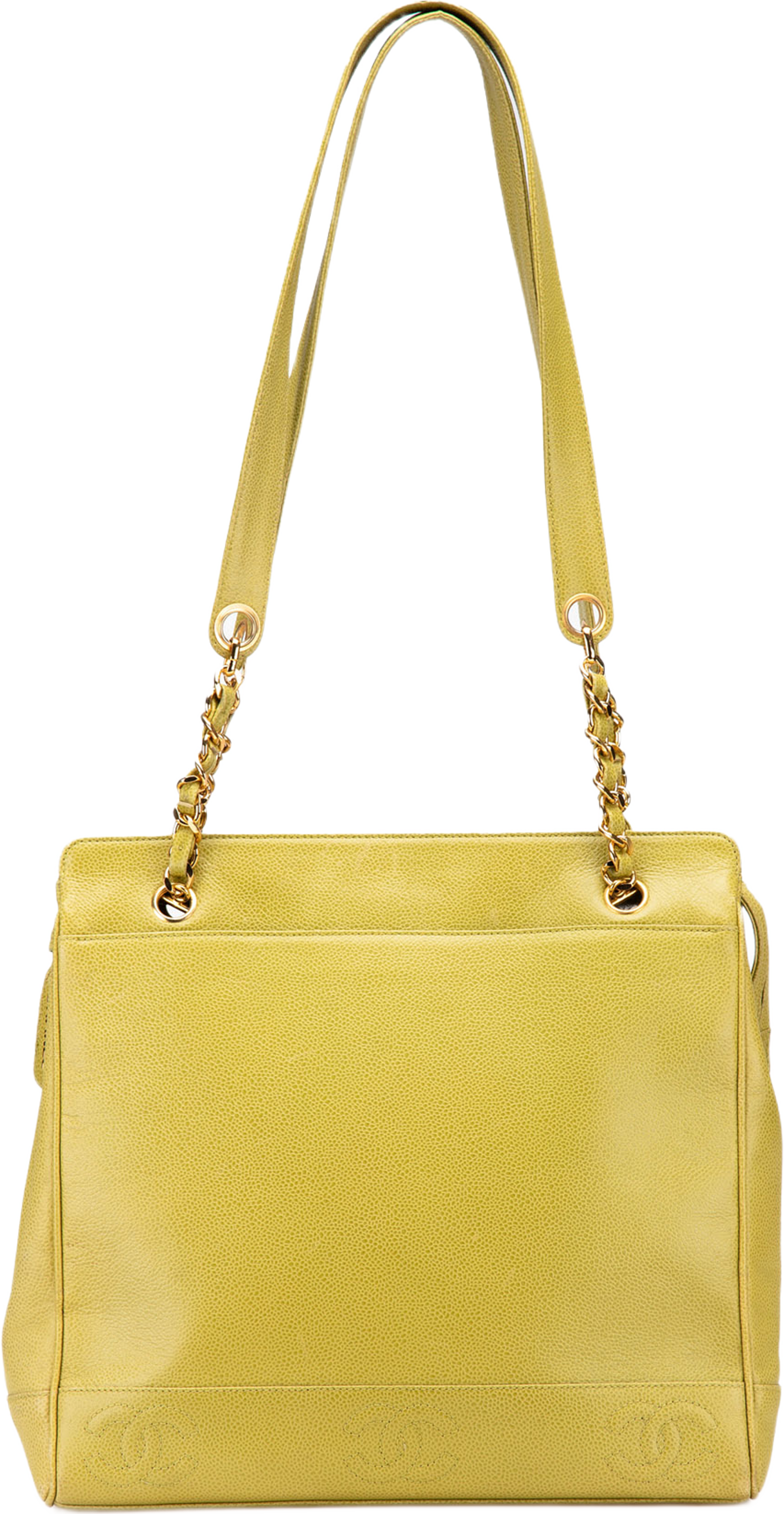 Chanel Triple Cc Caviar Shoulder Bag, från Luxclusif, i färgen grön. Klicka för att öppna bilden i stort format