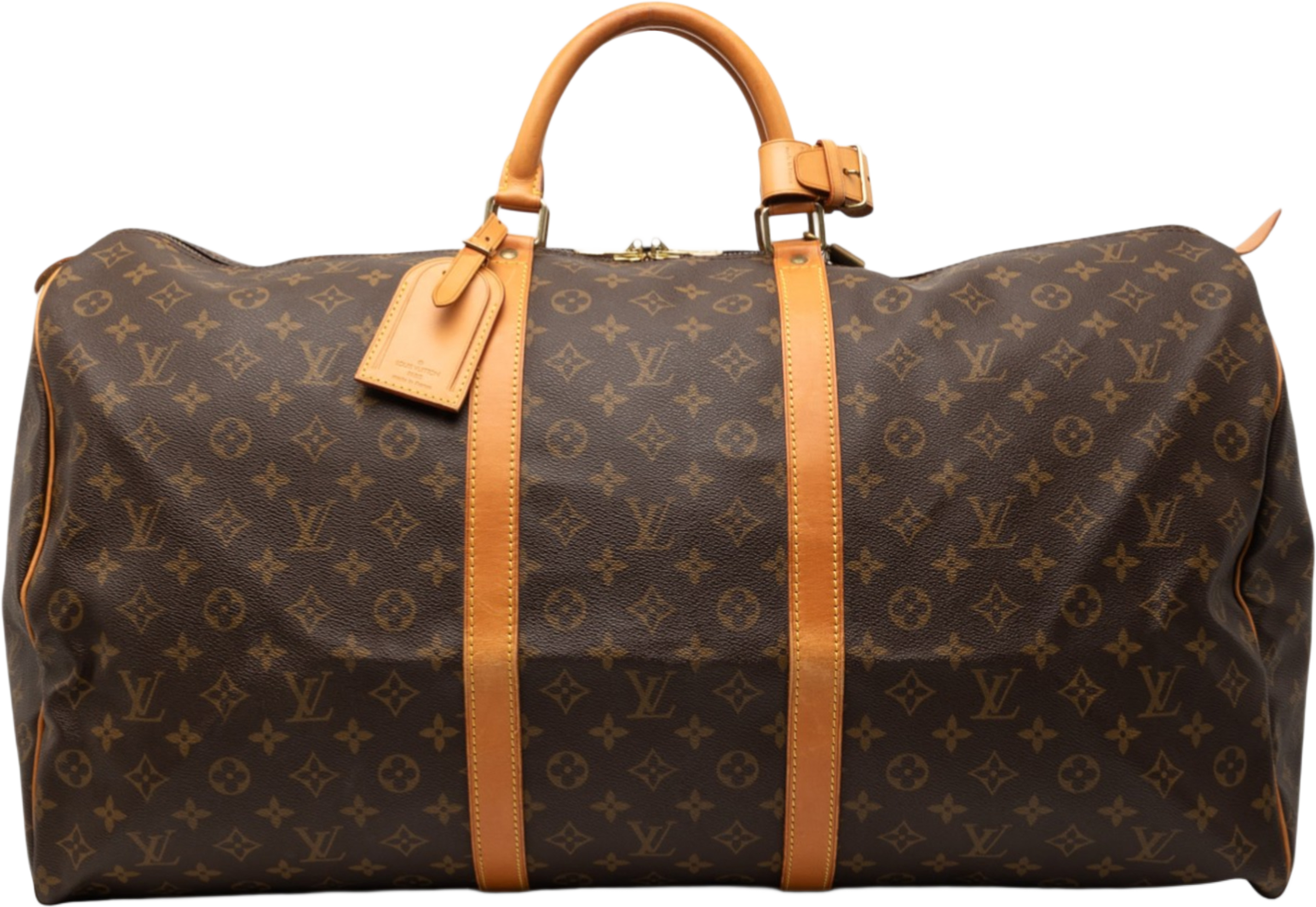 Louis Vuitton Monogram Keepall 60, från Luxclusif, i färgen brown. Klicka för att öppna bilden i stort format