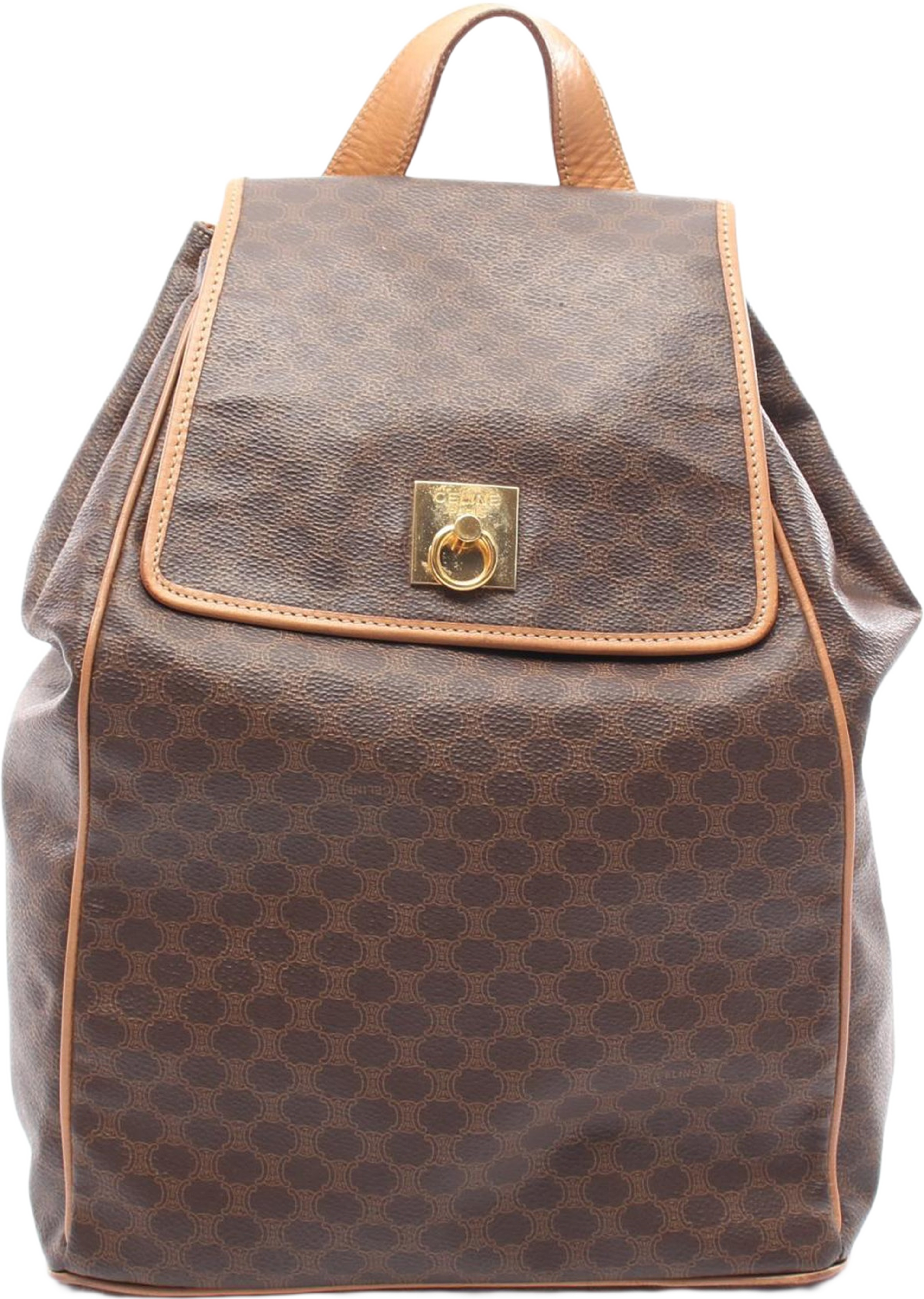 Celine Macadam Coated Canvas Backpack, från Luxclusif, i färgen brown.
