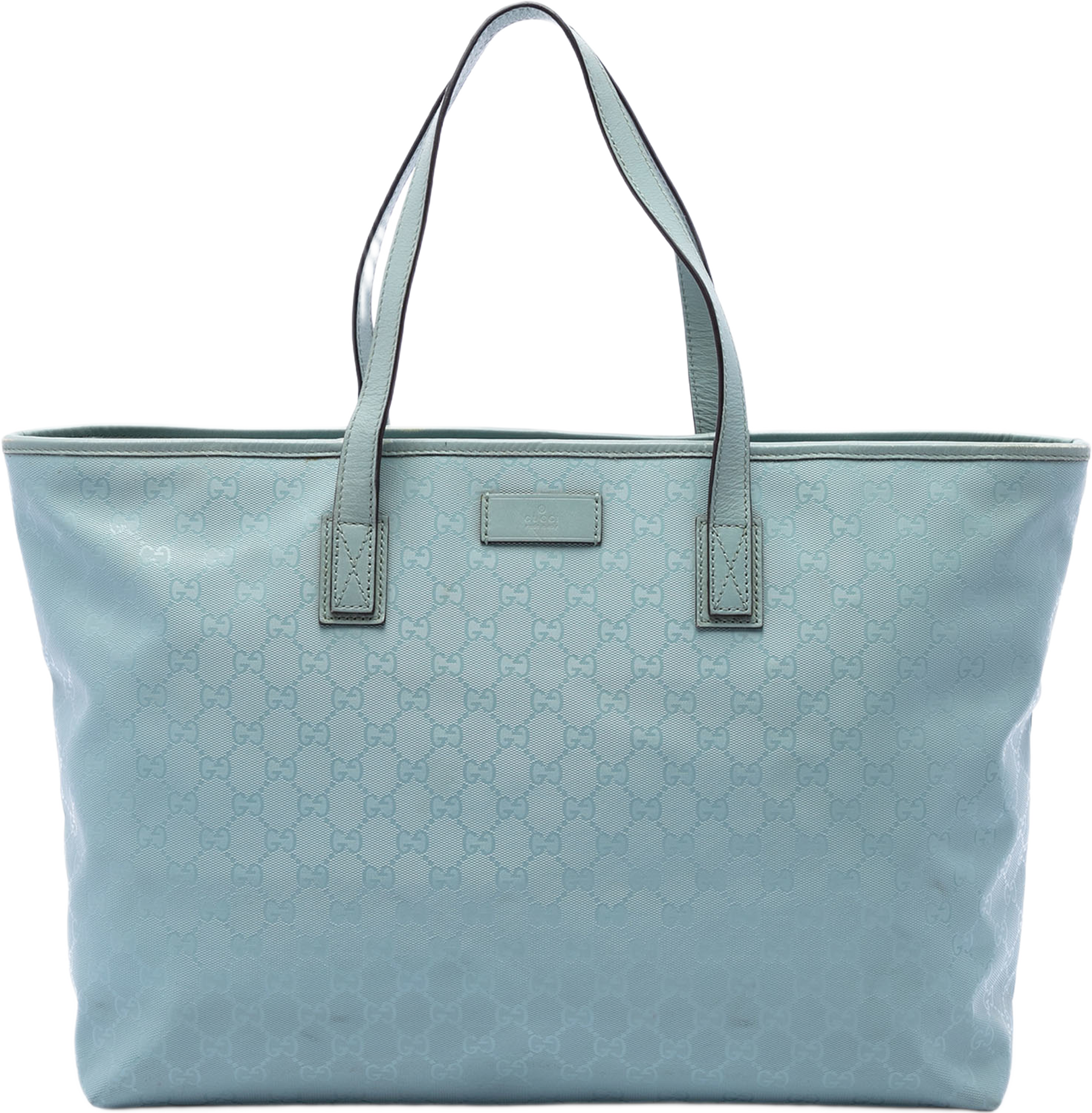 Gucci Large Gg Imprime Tote, från Luxclusif, i färgen blå. Klicka för att öppna bilden i stort format