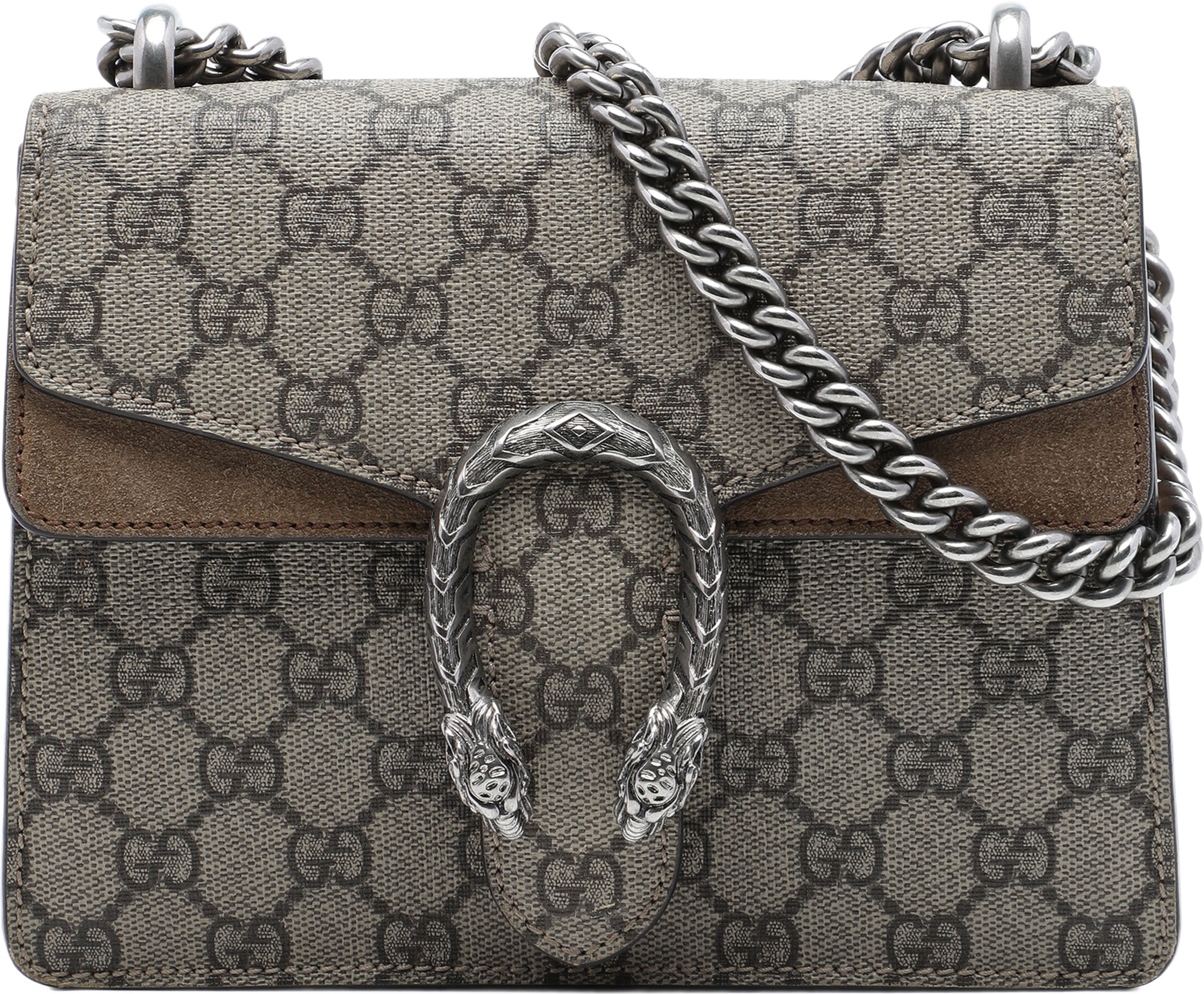 Gucci Small Gg Supreme Dionysus Crossbody, från Luxclusif, i färgen beige. Klicka för att öppna bilden i stort format