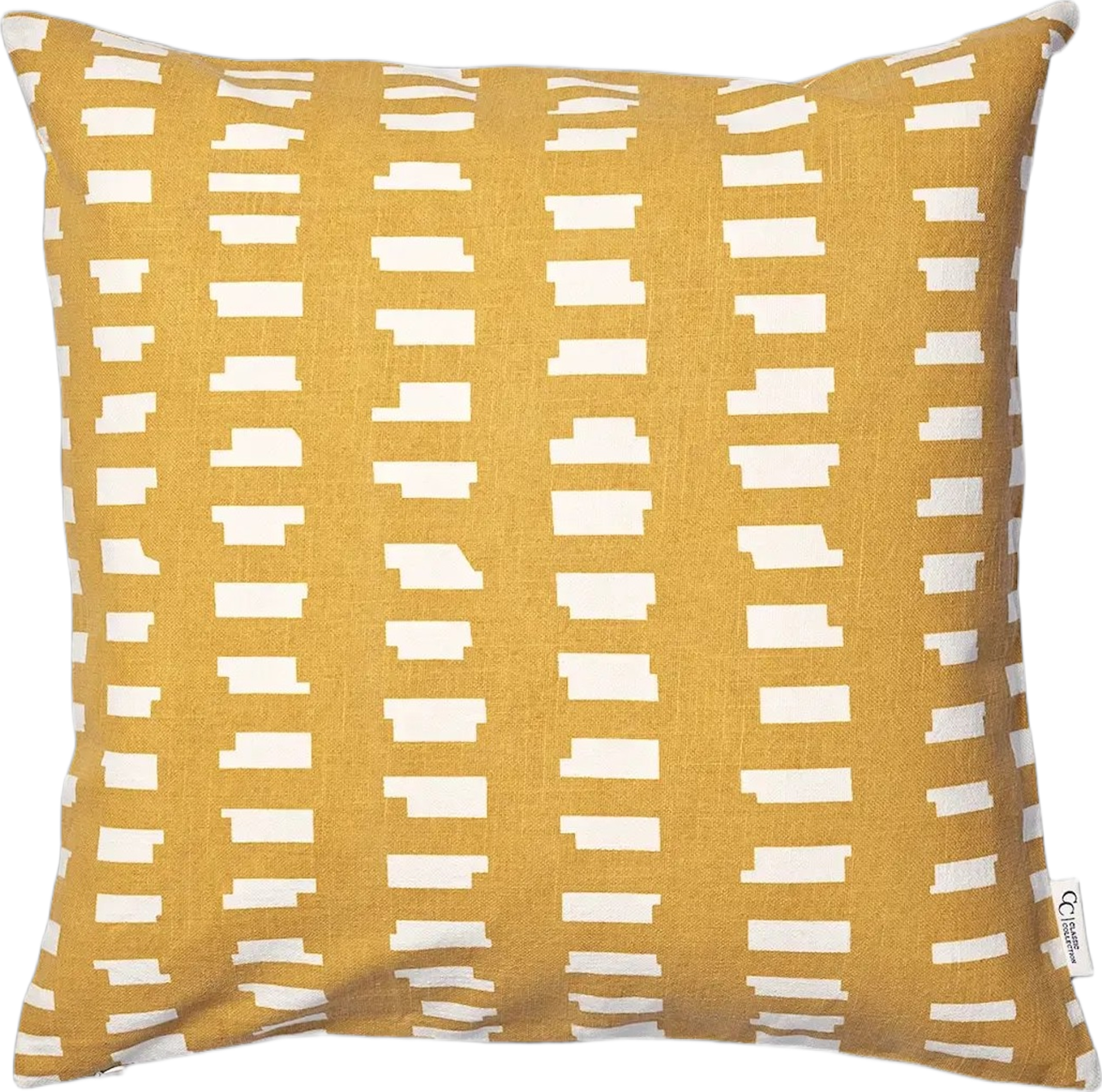 Kuddfodral Ikat Block, från Classic Collection, i färgen ockra. Klicka för att öppna bilden i stort format