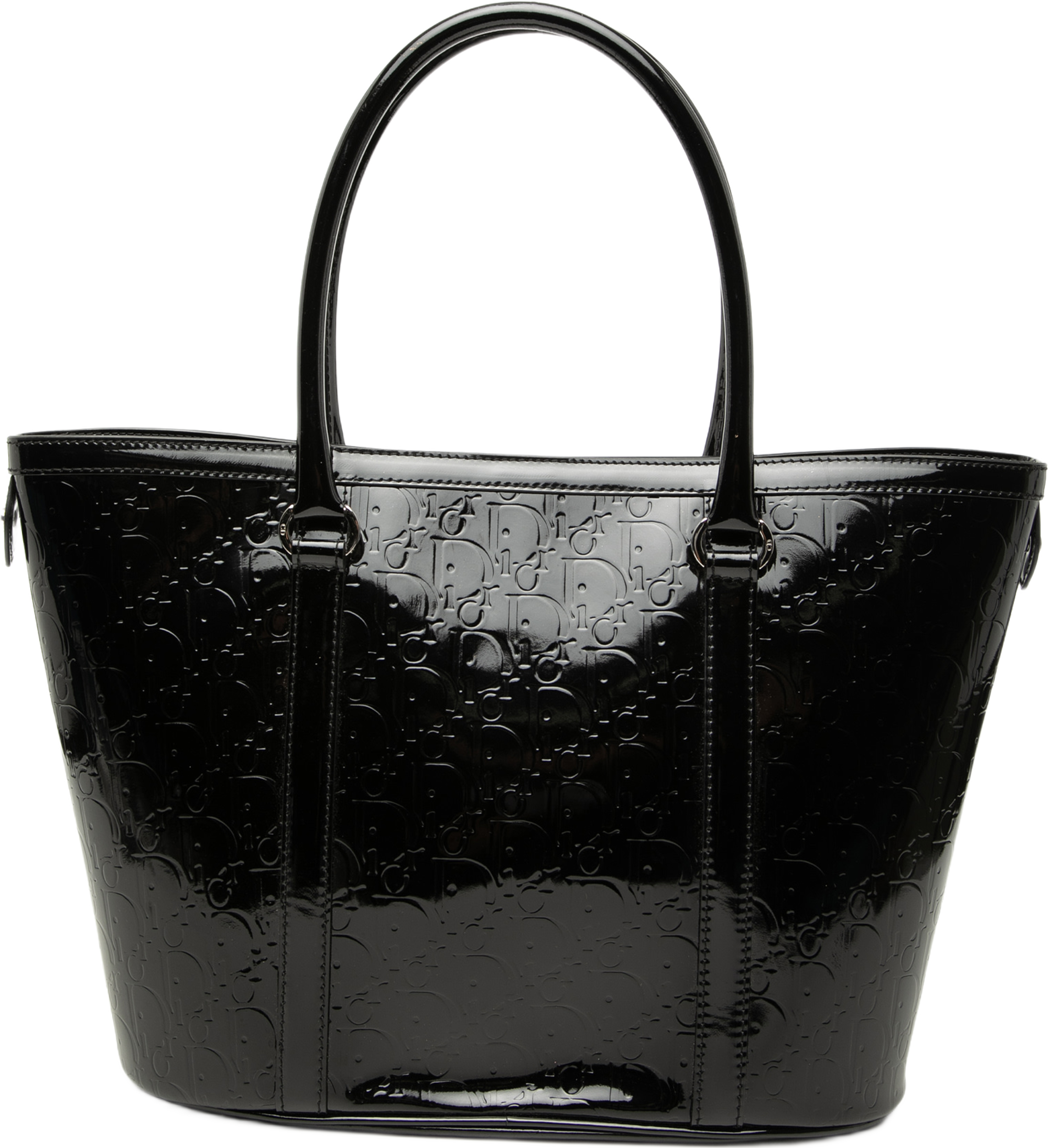 Dior Diorissimo Trotter Patent Tote, från Luxclusif, i färgen svart. Klicka för att öppna bilden i stort format